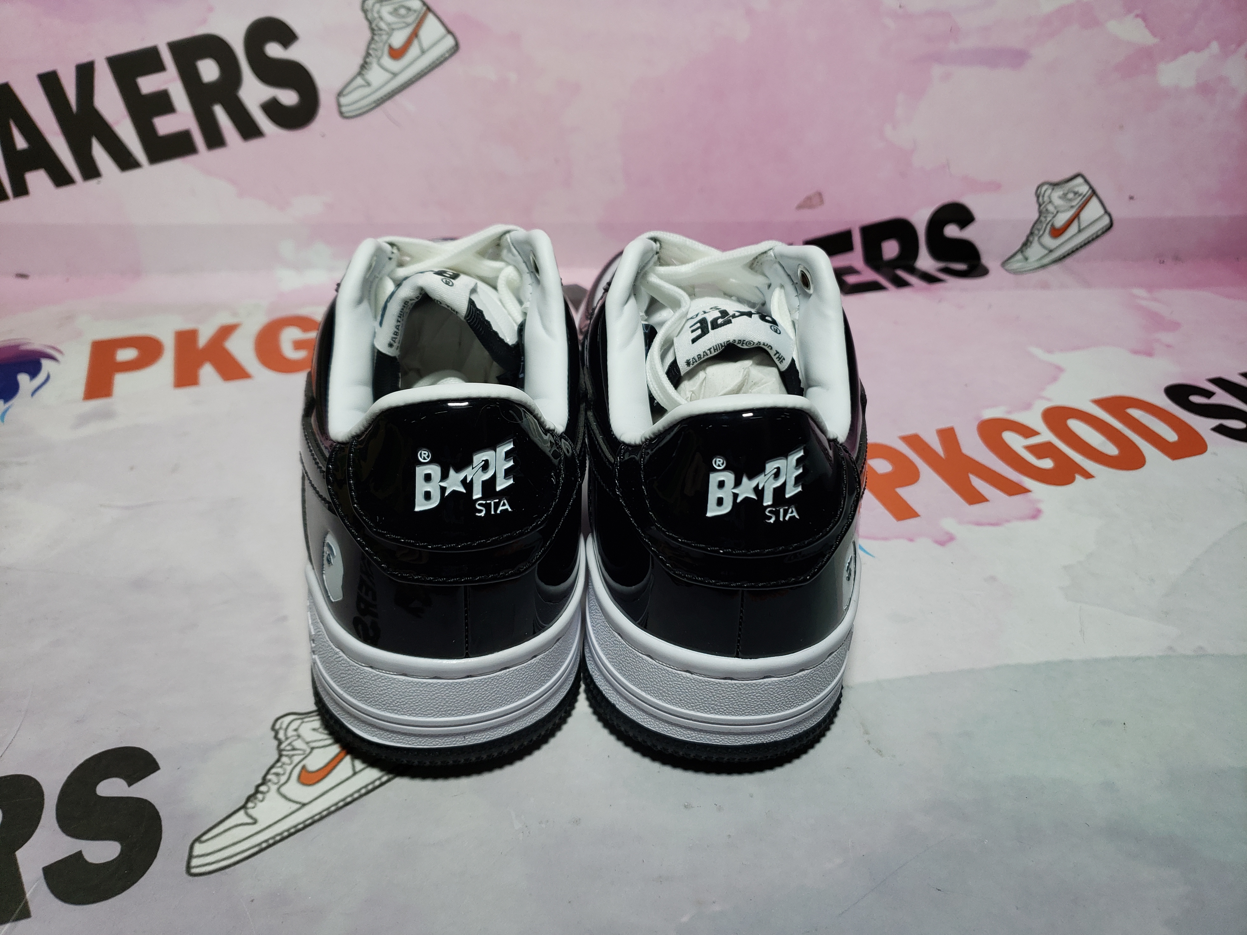PKGoden A Bathing Ape Bape Sta Low Black 1H70-191-001