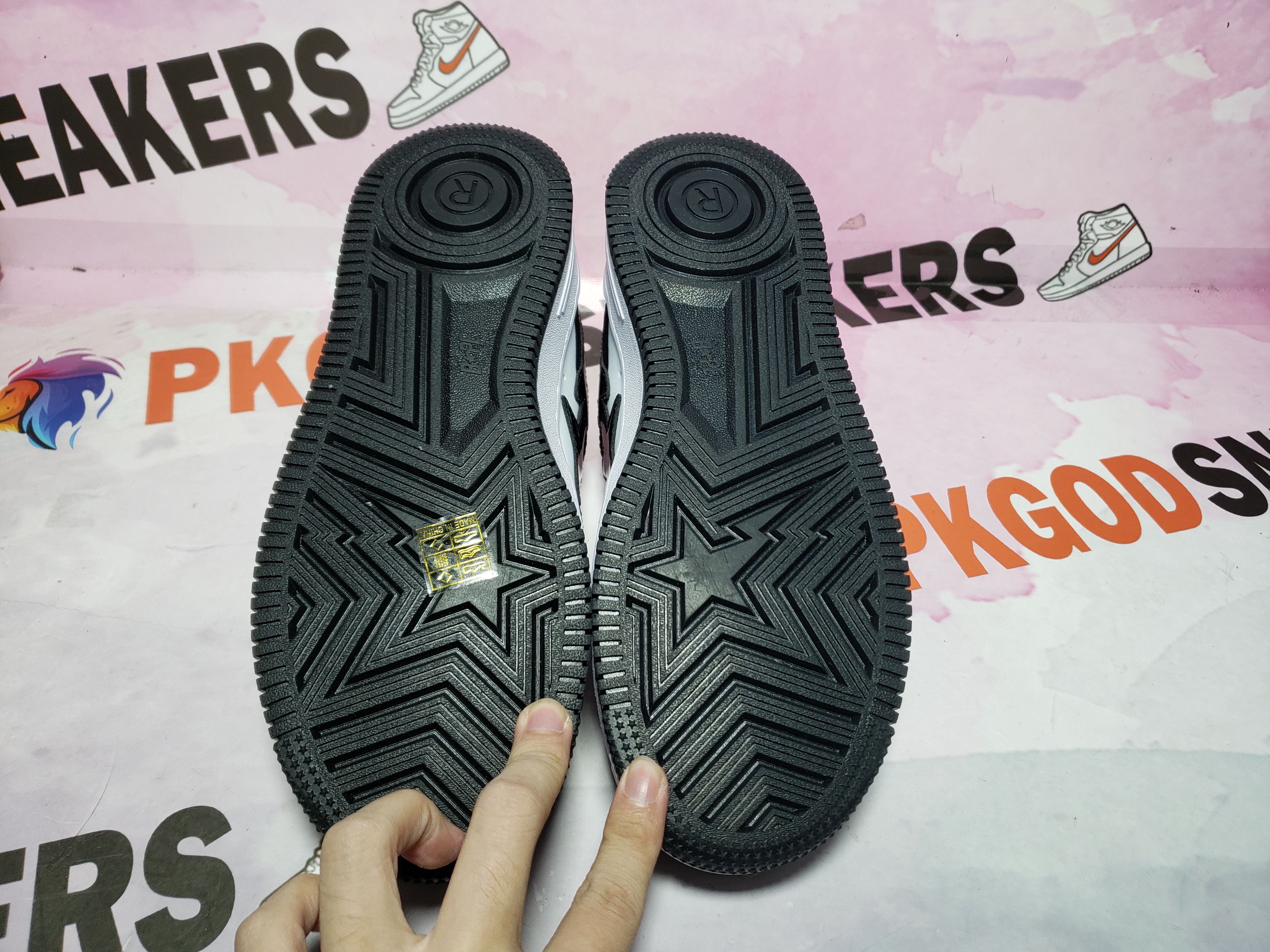 PKGoden A Bathing Ape Bape Sta Low Black 1H70-191-001