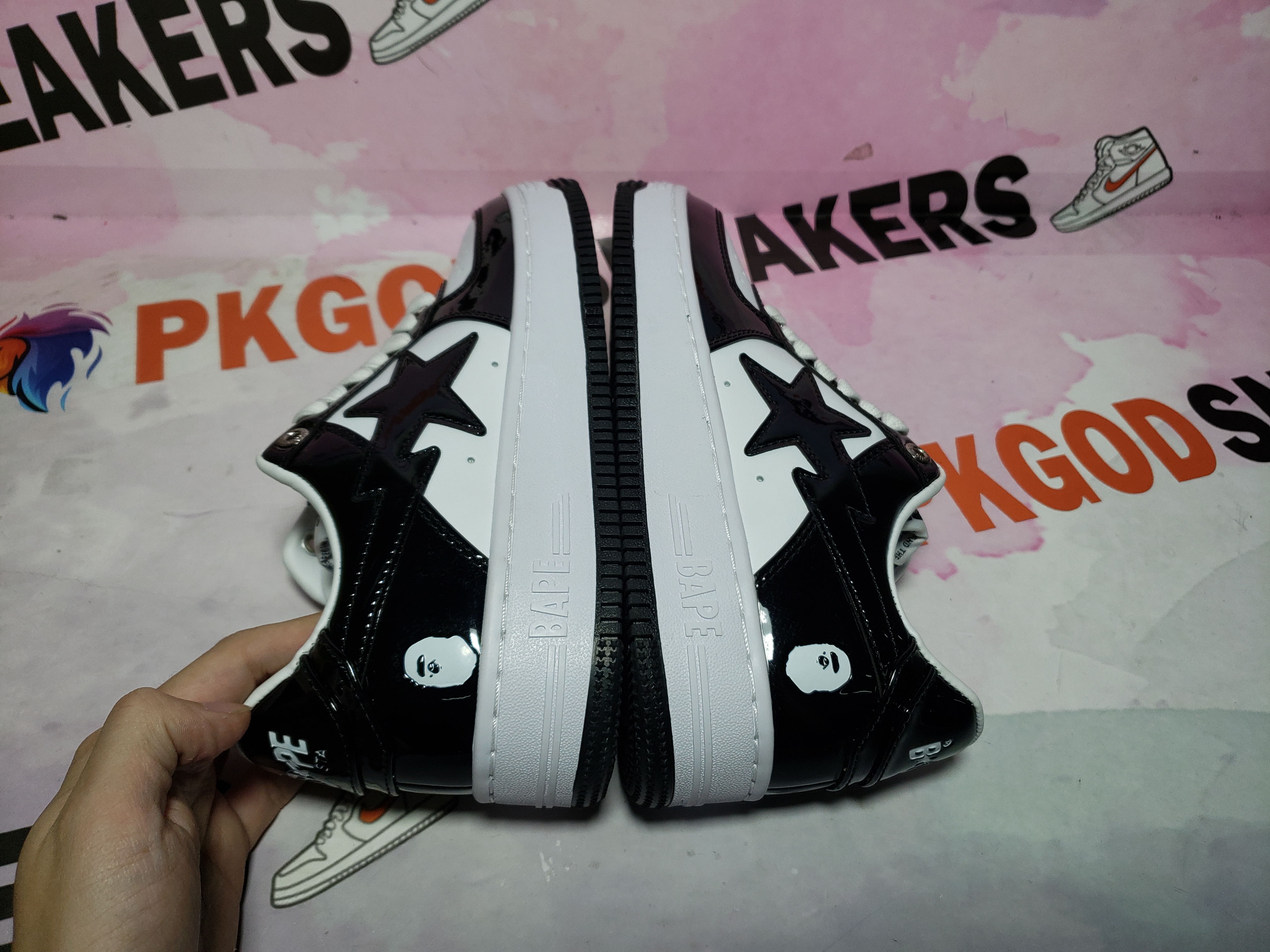 PKGoden A Bathing Ape Bape Sta Low Black 1H70-191-001
