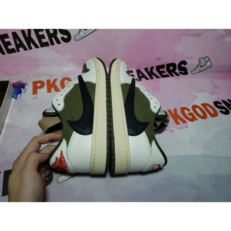 PKGoden Air Jordan 1 Retro Low GET Travis Scott Olive,DM7866-200