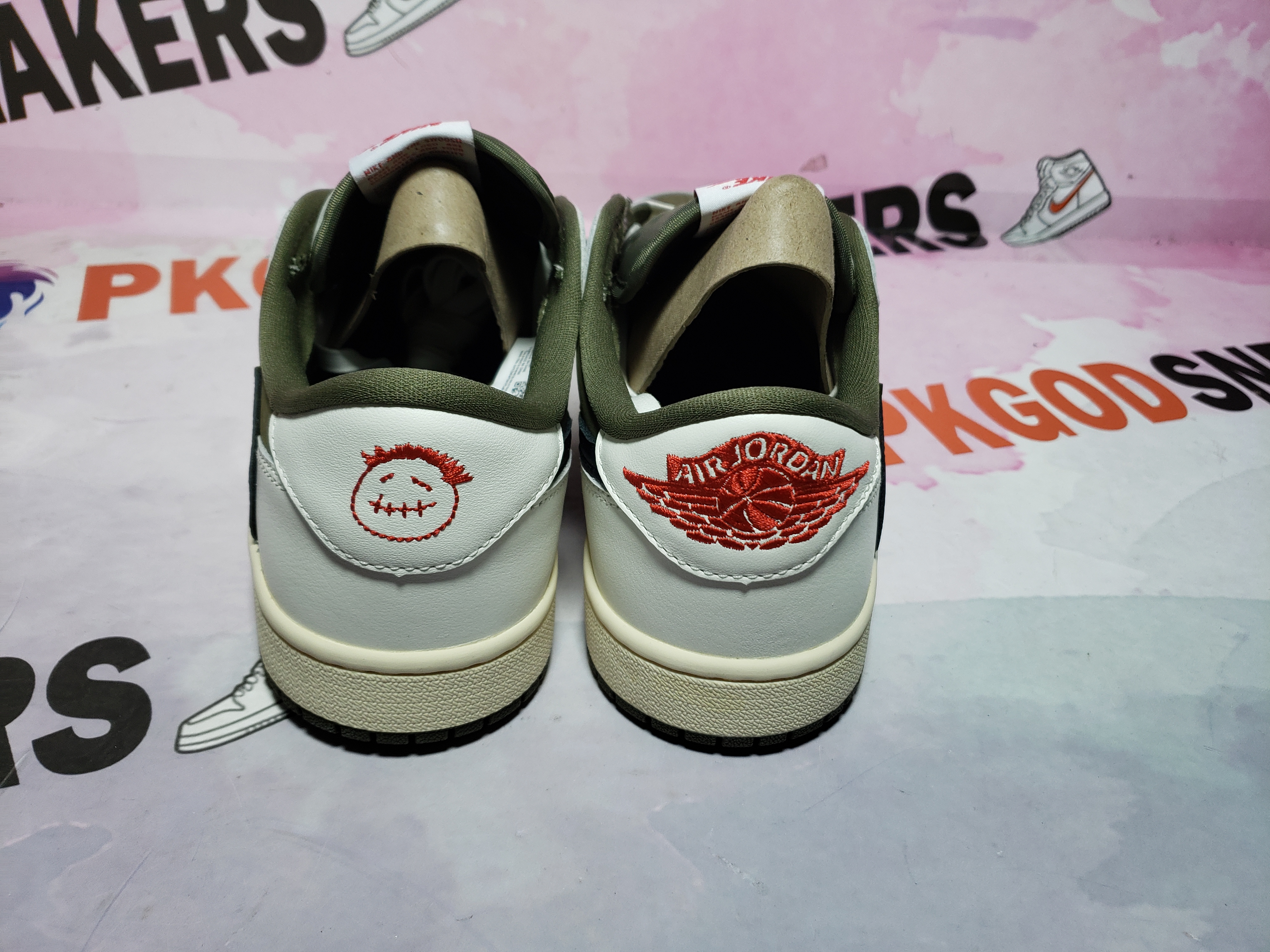 PKGoden Air Jordan 1 Retro Low GET Travis Scott Olive,DM7866-200