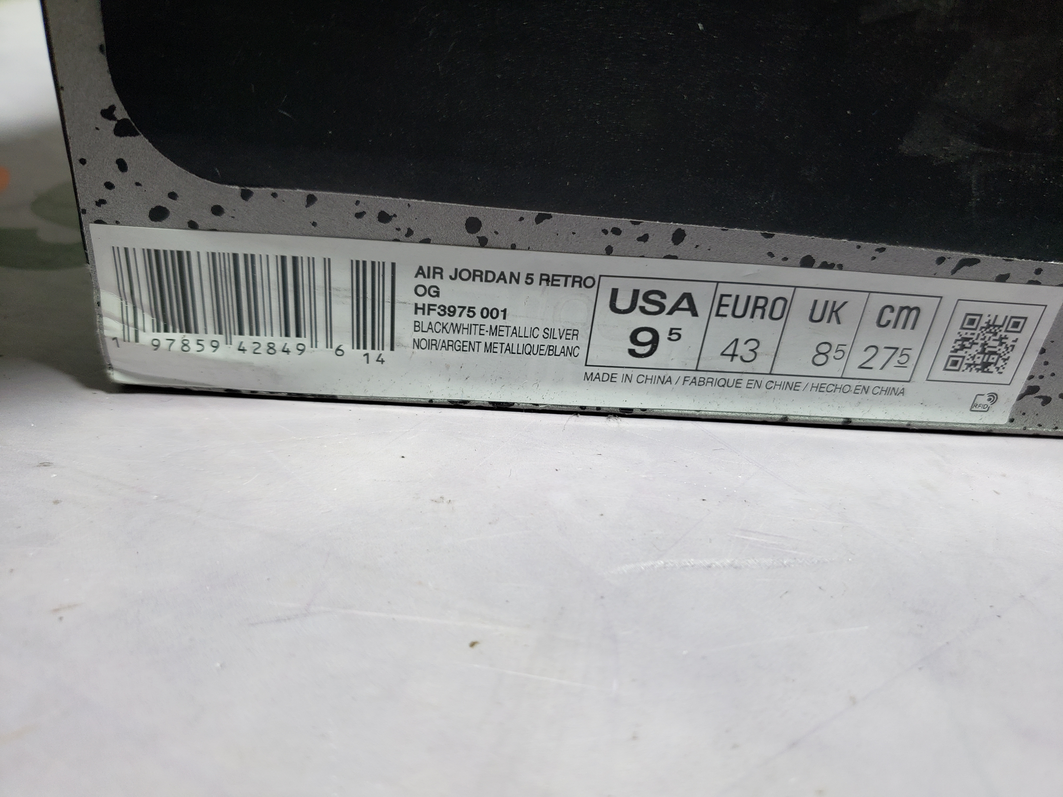 PKGoden Air Jordan 5 Black Metallic Reimagined HF3975-001 