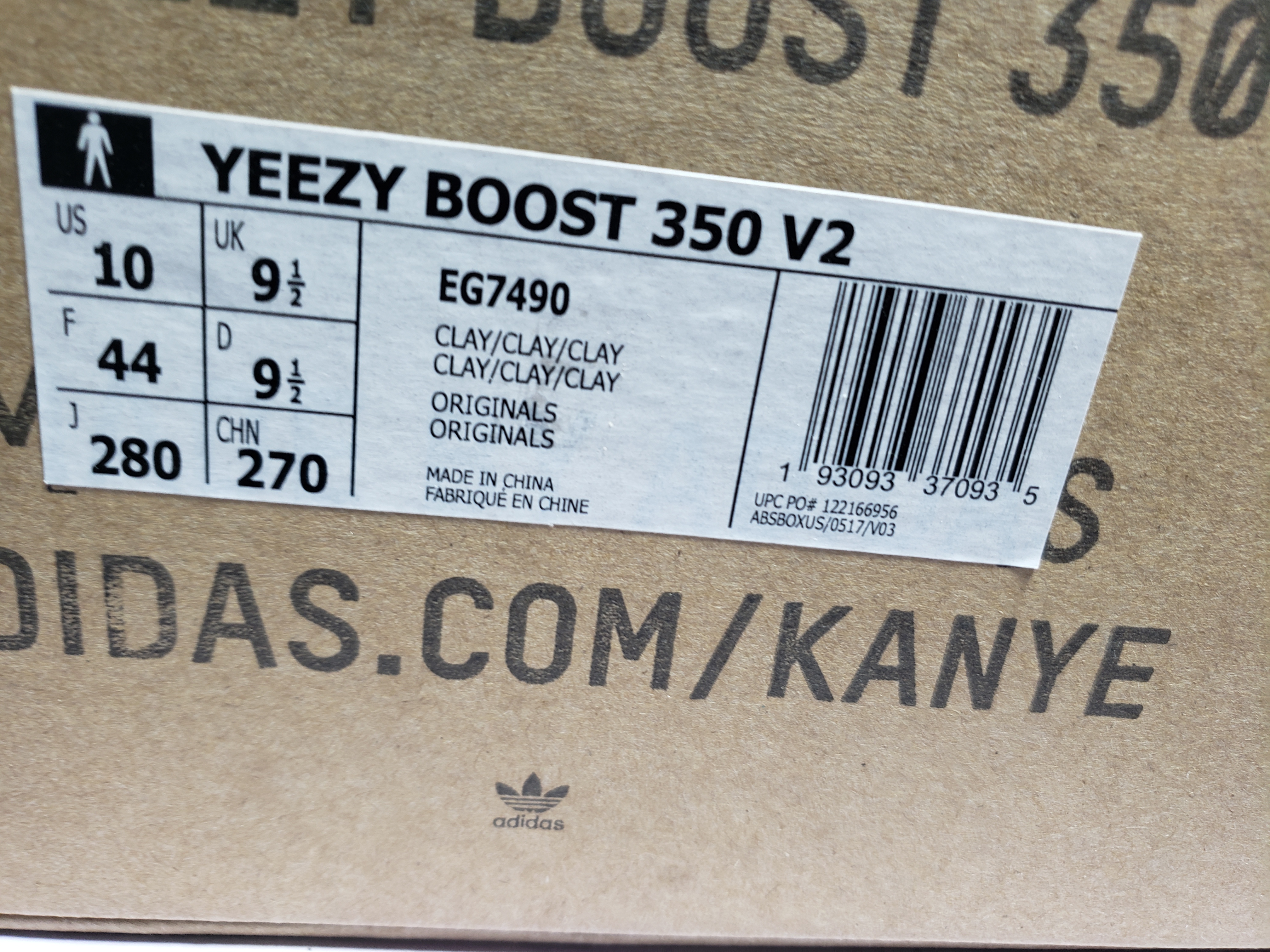 BoostMasterLin Yeezy Boost 350 V2 Clay EG7490