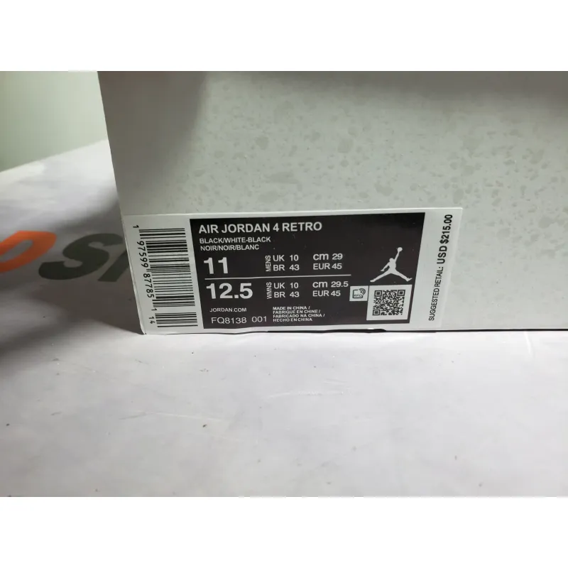 【Free Shipping】PKGoden Jordan 4 Retro White Thunder,FQ8138-001