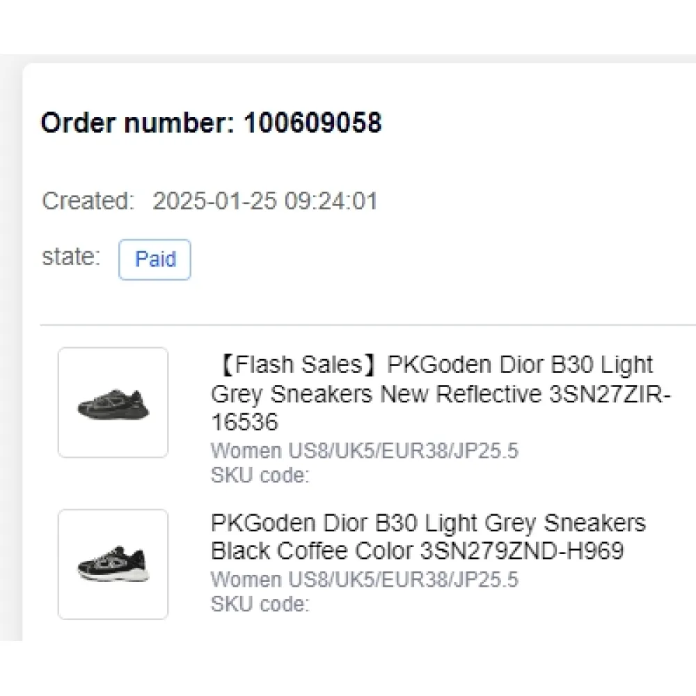 [Re-payment for order 100609058 ]