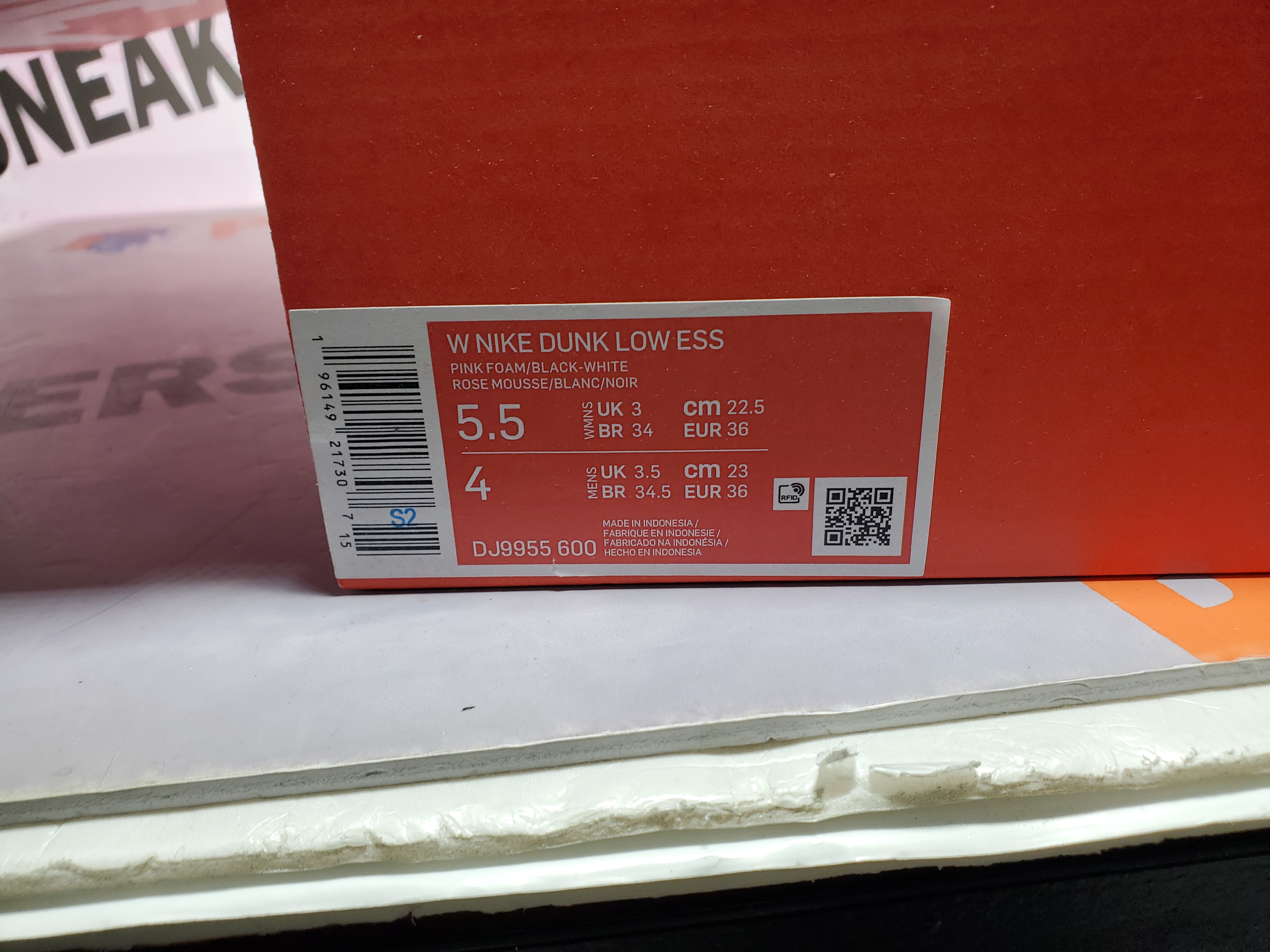 OG Dunk Low Pink Foam Black DJ9955-600