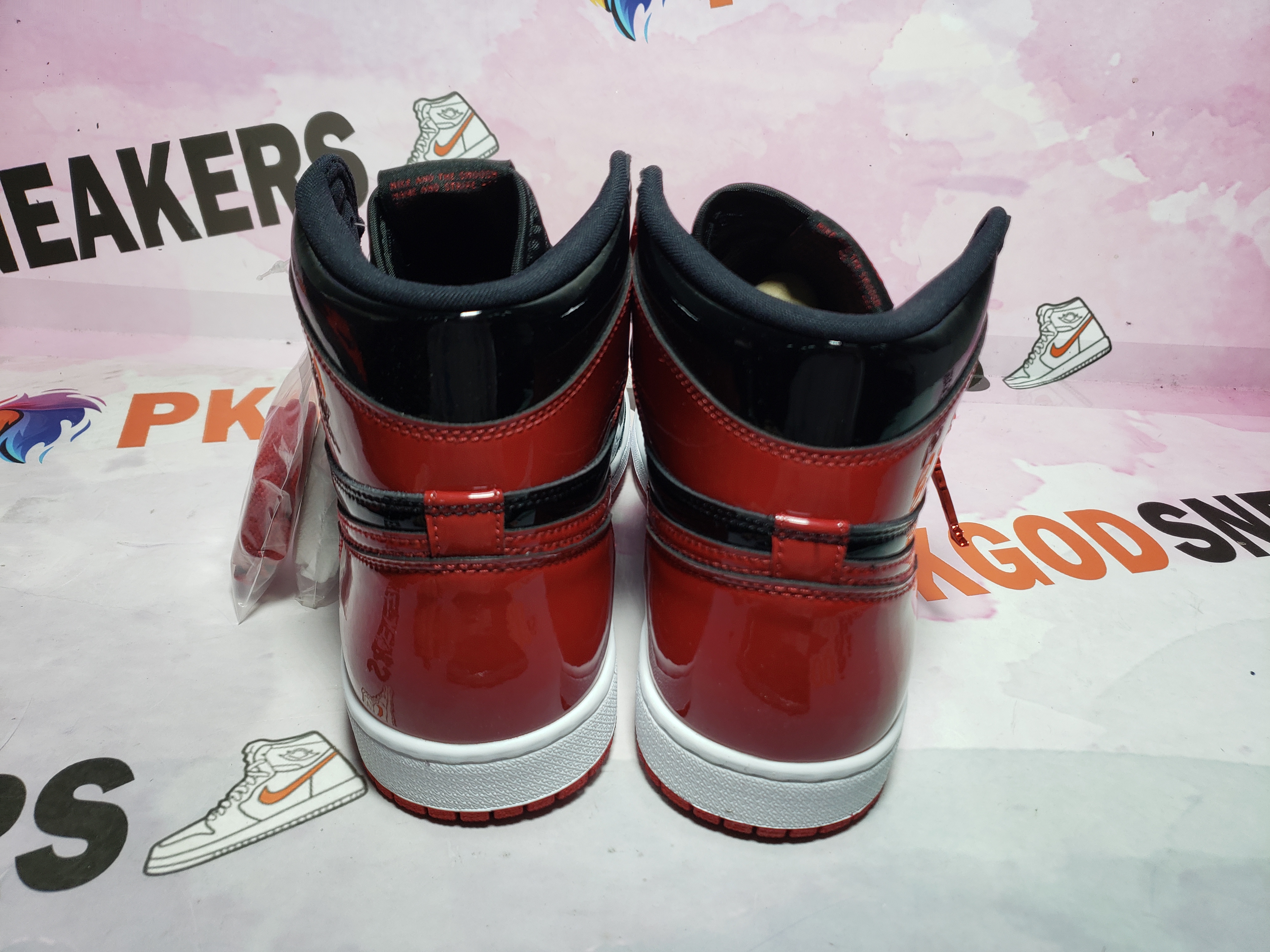 PKGoden Jordan 1 High OG Bred Patent  555088-063