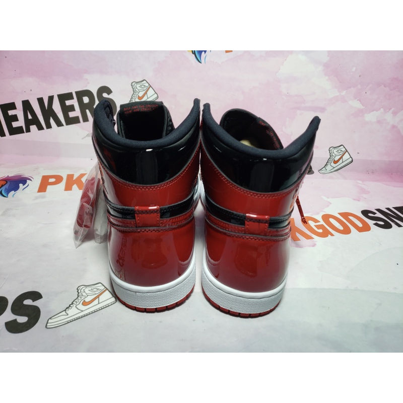 PKGoden Jordan 1 High OG Bred Patent  555088-063