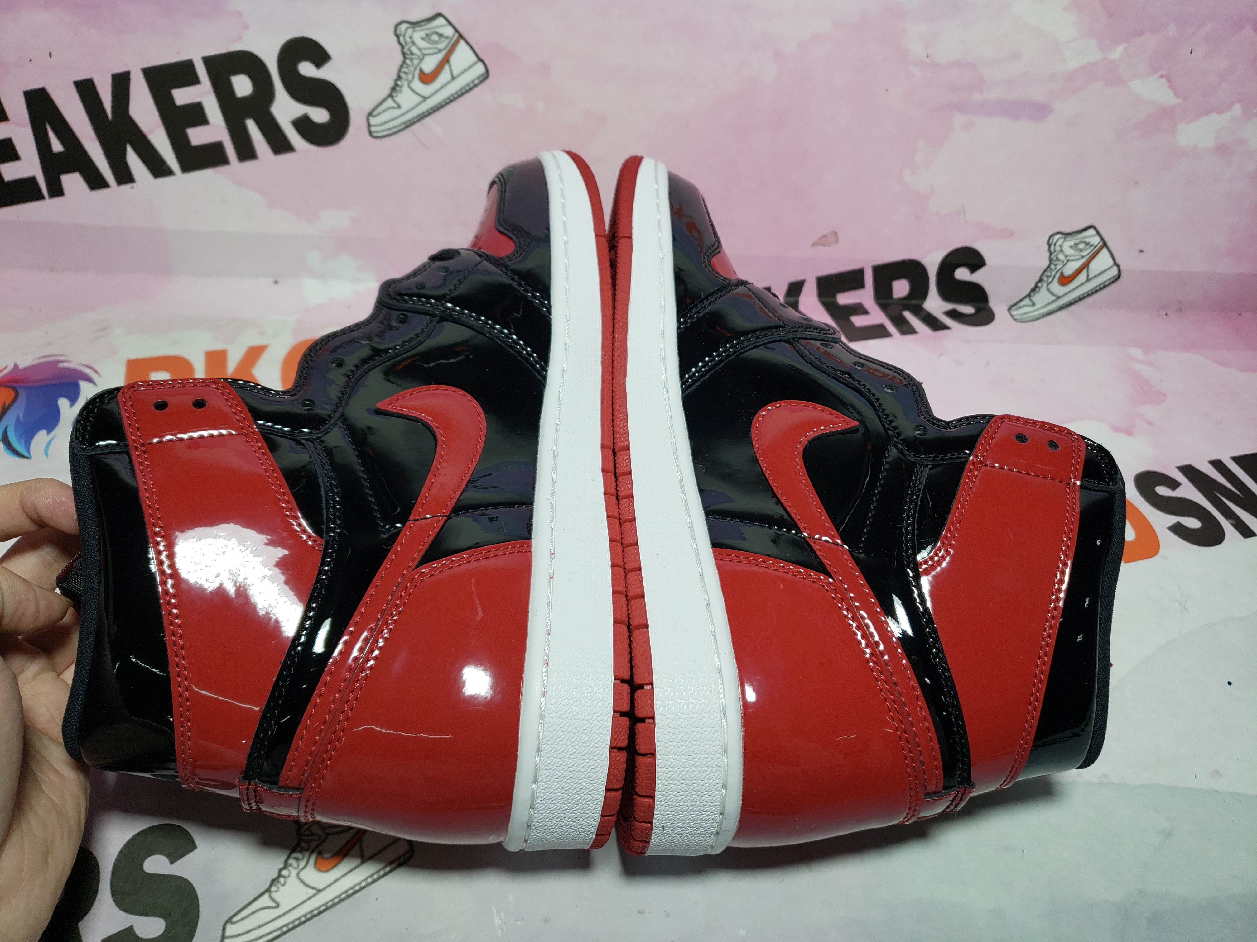 PKGoden Jordan 1 High OG Bred Patent  555088-063