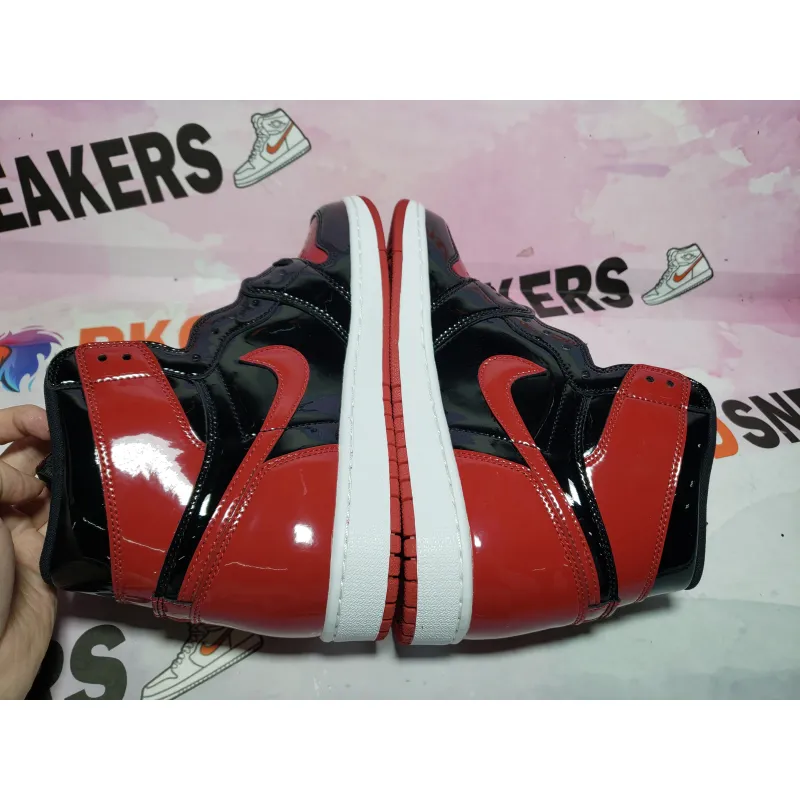 PKGoden Jordan 1 High OG Bred Patent  555088-063