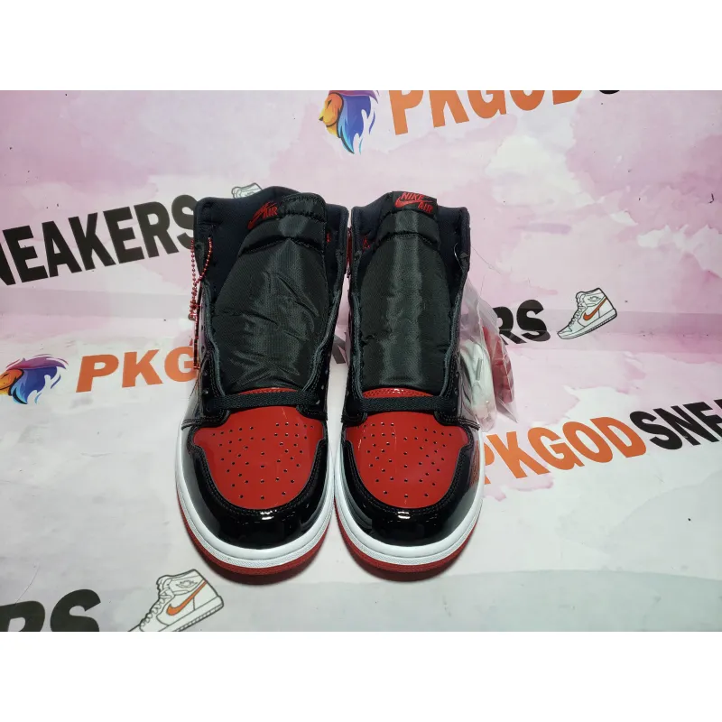 PKGoden Jordan 1 High OG Bred Patent  555088-063