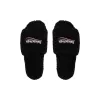 Balenciaga Black Furry Slides