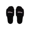 Balenciaga Black Furry Slides