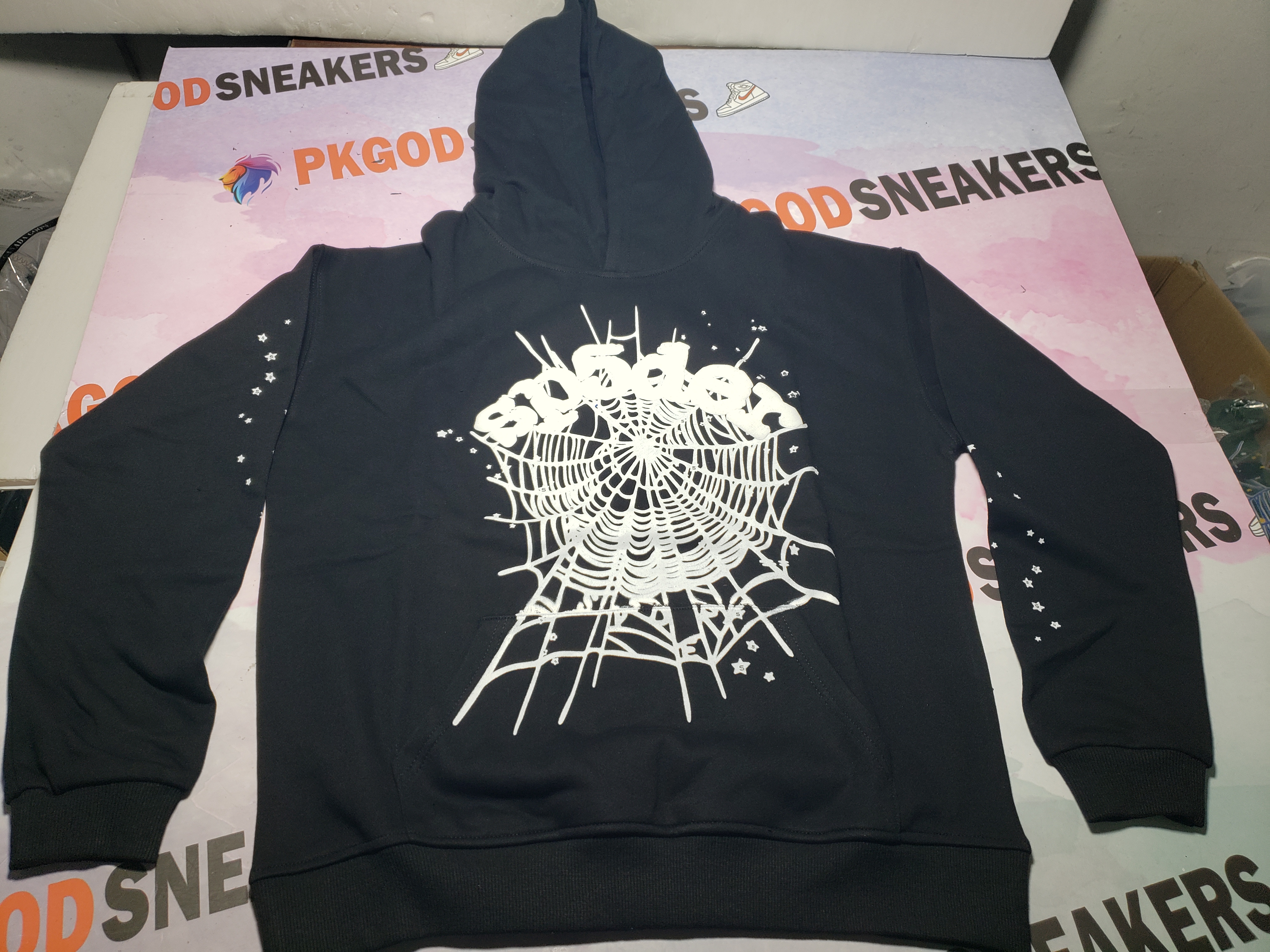 【Flash Sales】 Spider Worldwide BLACK OG WEB HOODIE