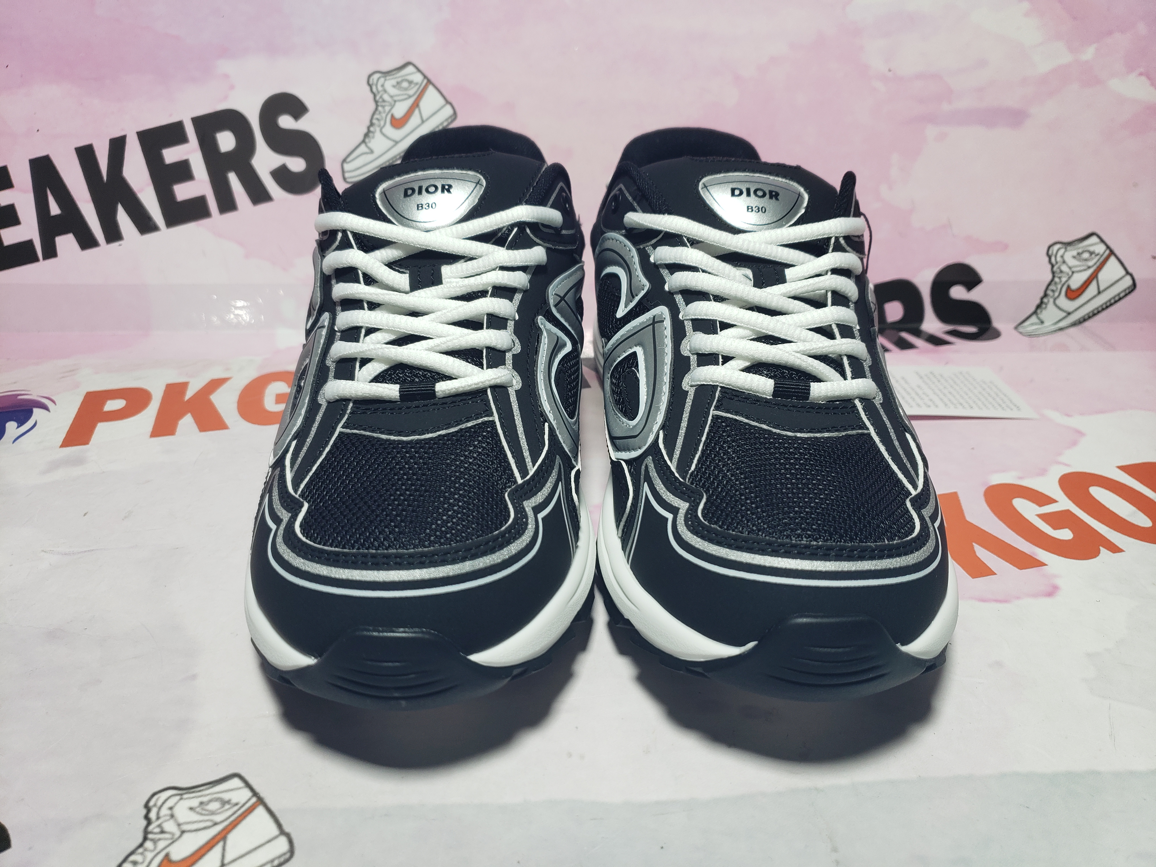 PKGoden Dior B30 Light Grey Sneakers Black Coffee Color 3SN279ZND-H969