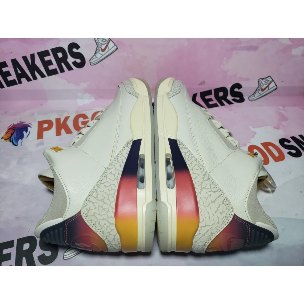 PKGoden J Balvin x Air Jordan 3 White Blue Red FN0344-901 