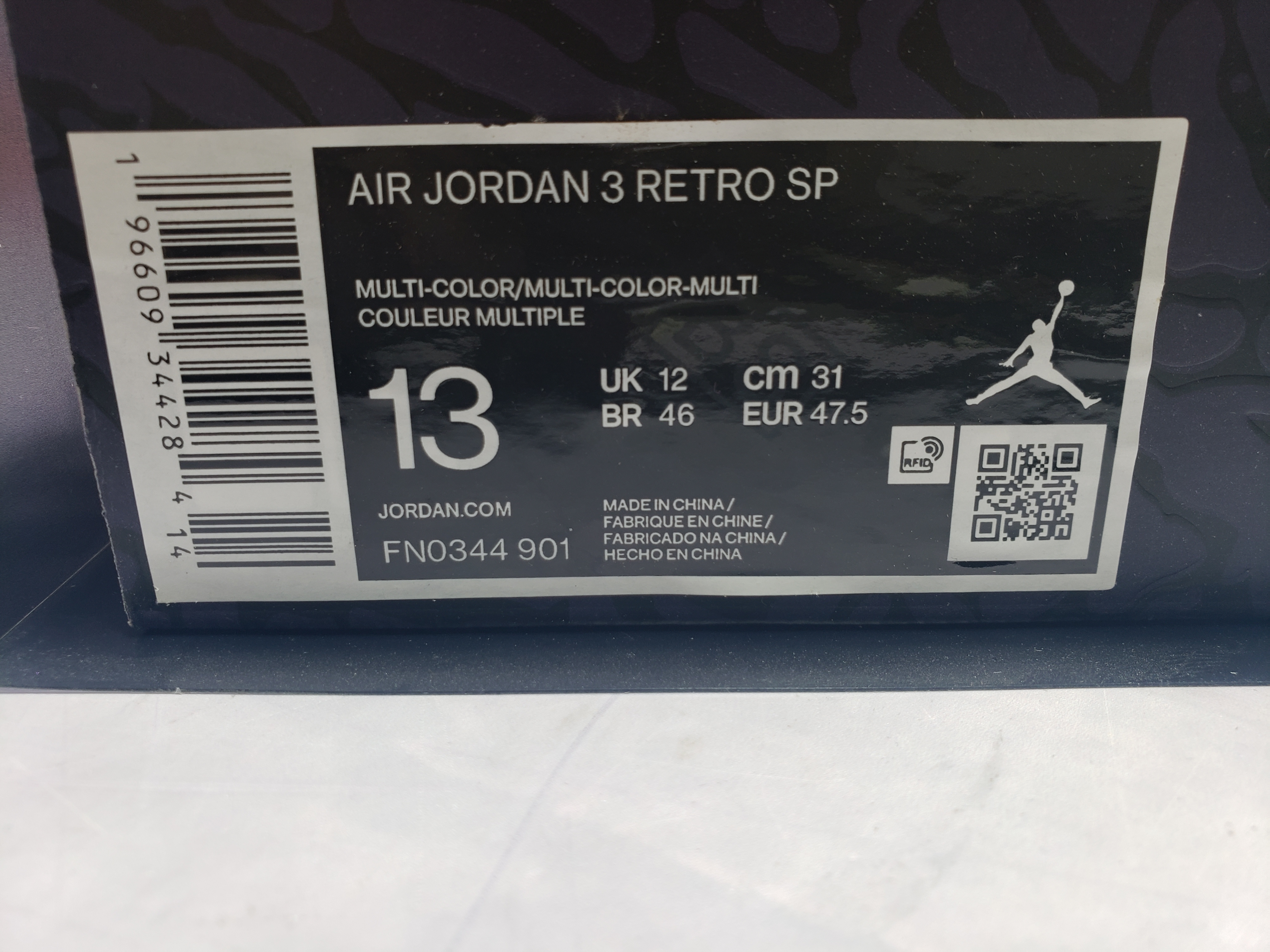 PKGoden J Balvin x Air Jordan 3 White Blue Red FN0344-901 