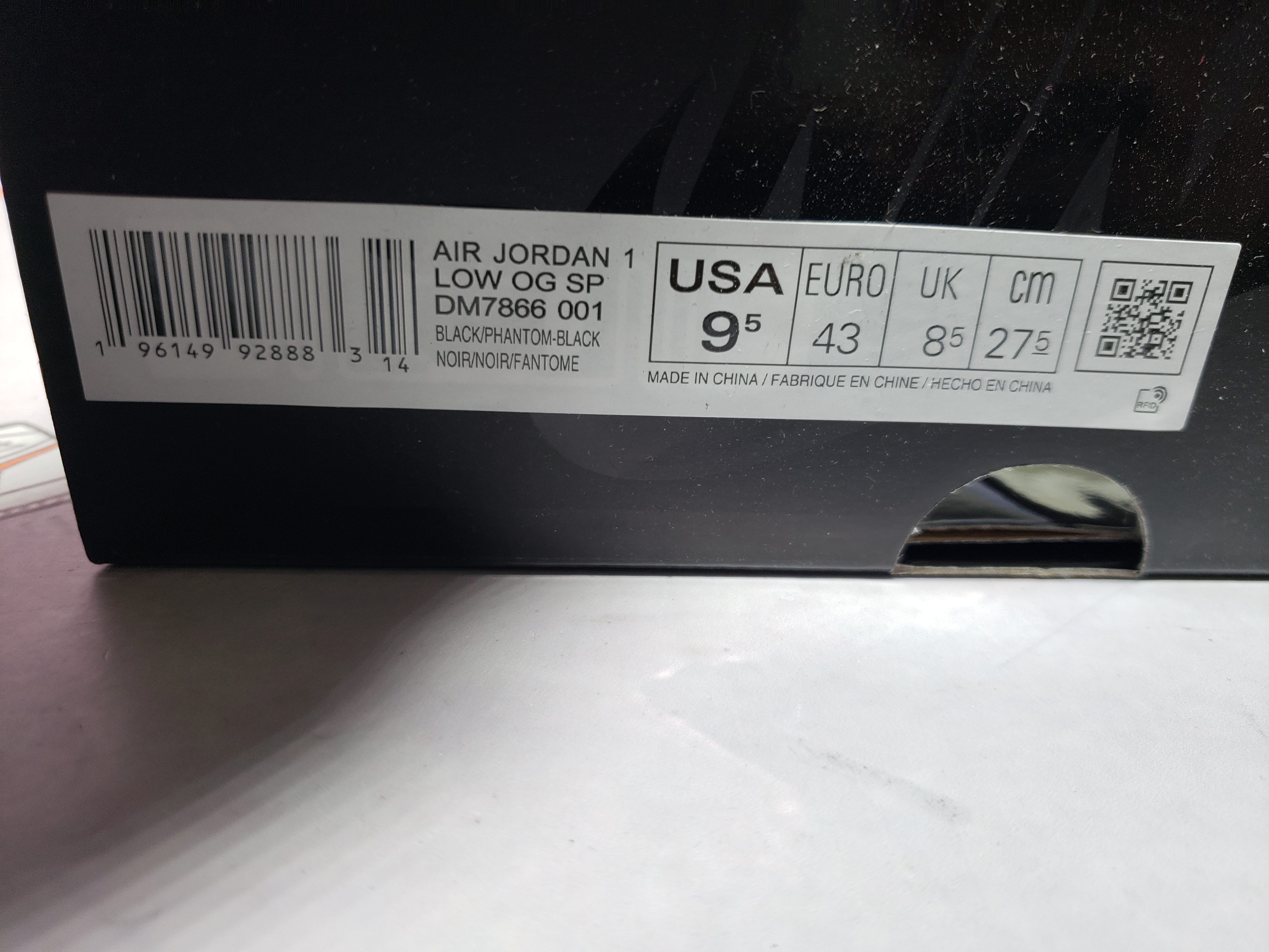 PKGoden Jordan 1 Retro Low OG SP Travis Scott Black Phantom DM7866-001