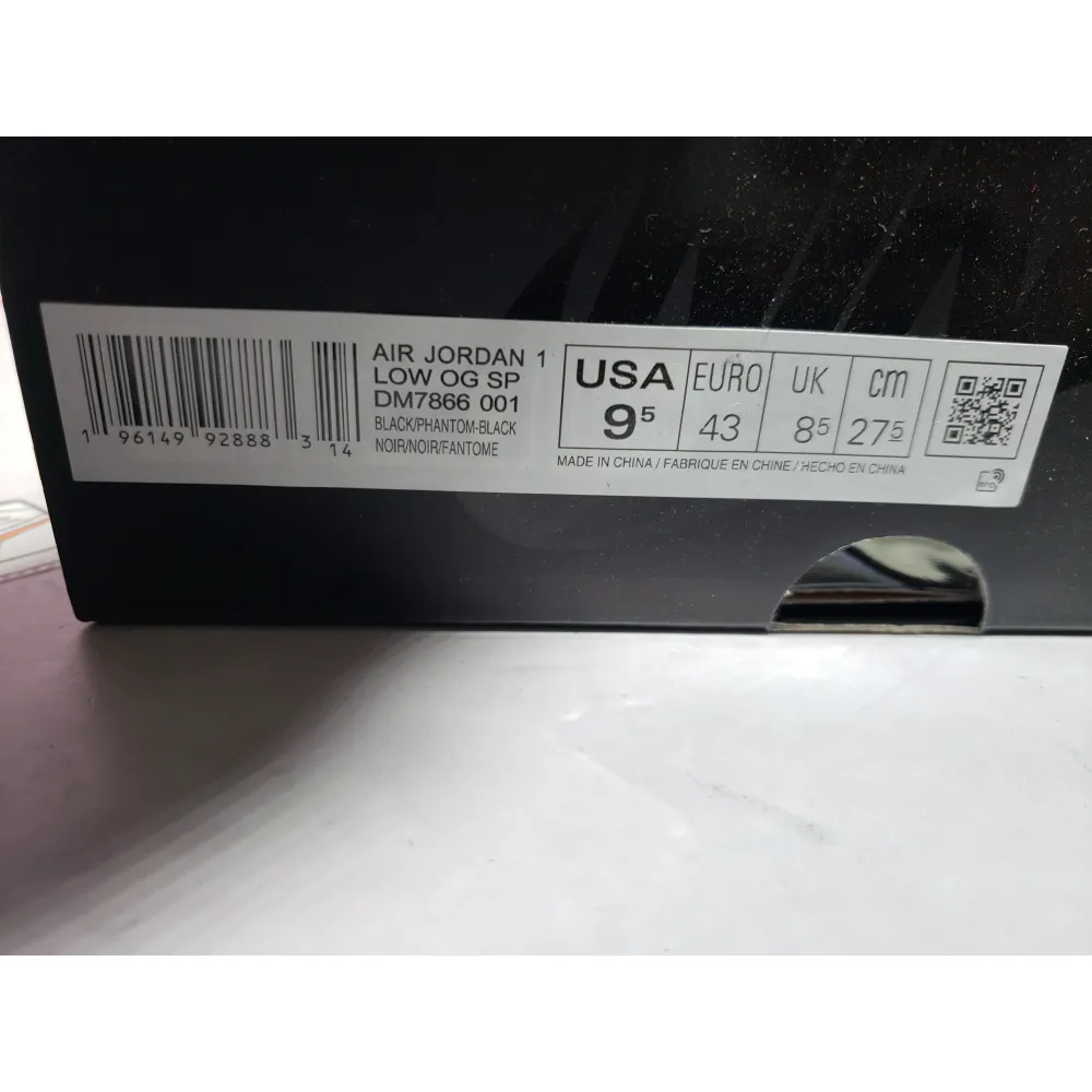 PKGoden Jordan 1 Retro Low OG SP Travis Scott Black Phantom DM7866-001