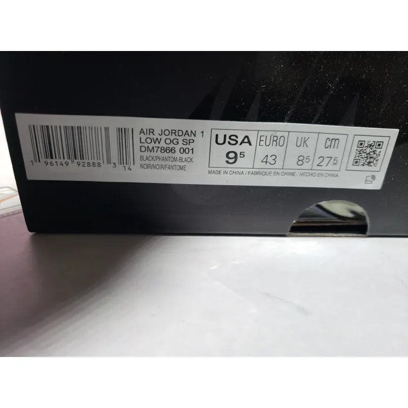 PKGoden Jordan 1 Retro Low OG SP Travis Scott Black Phantom DM7866-001