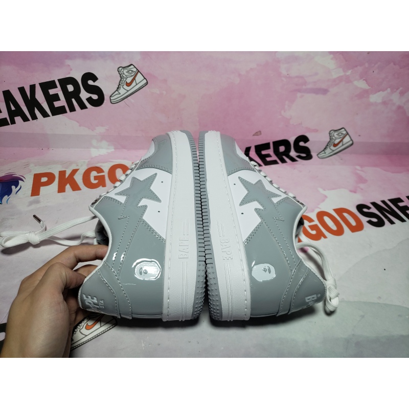 Special Sale A Bathing Ape Bape Sta Low White Grey Rao Noodles 1170-191-021
