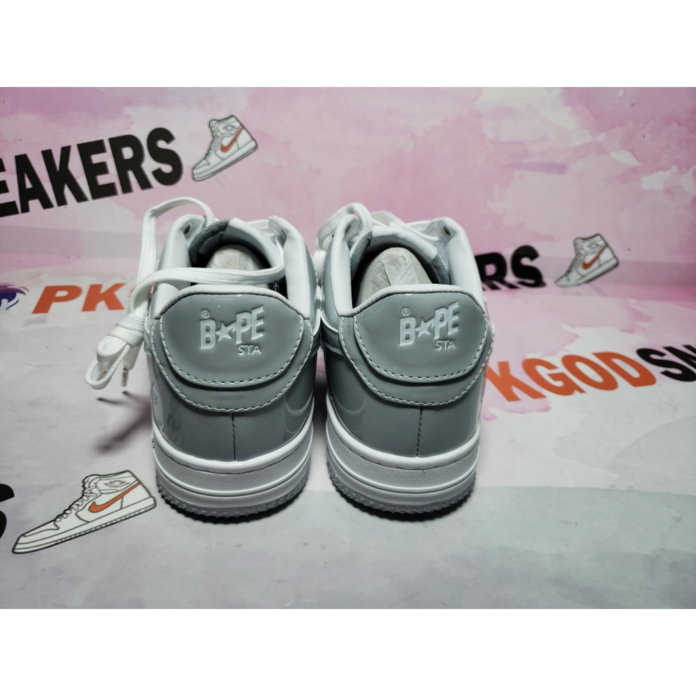Special Sale A Bathing Ape Bape Sta Low White Grey Rao Noodles 1170-191-021