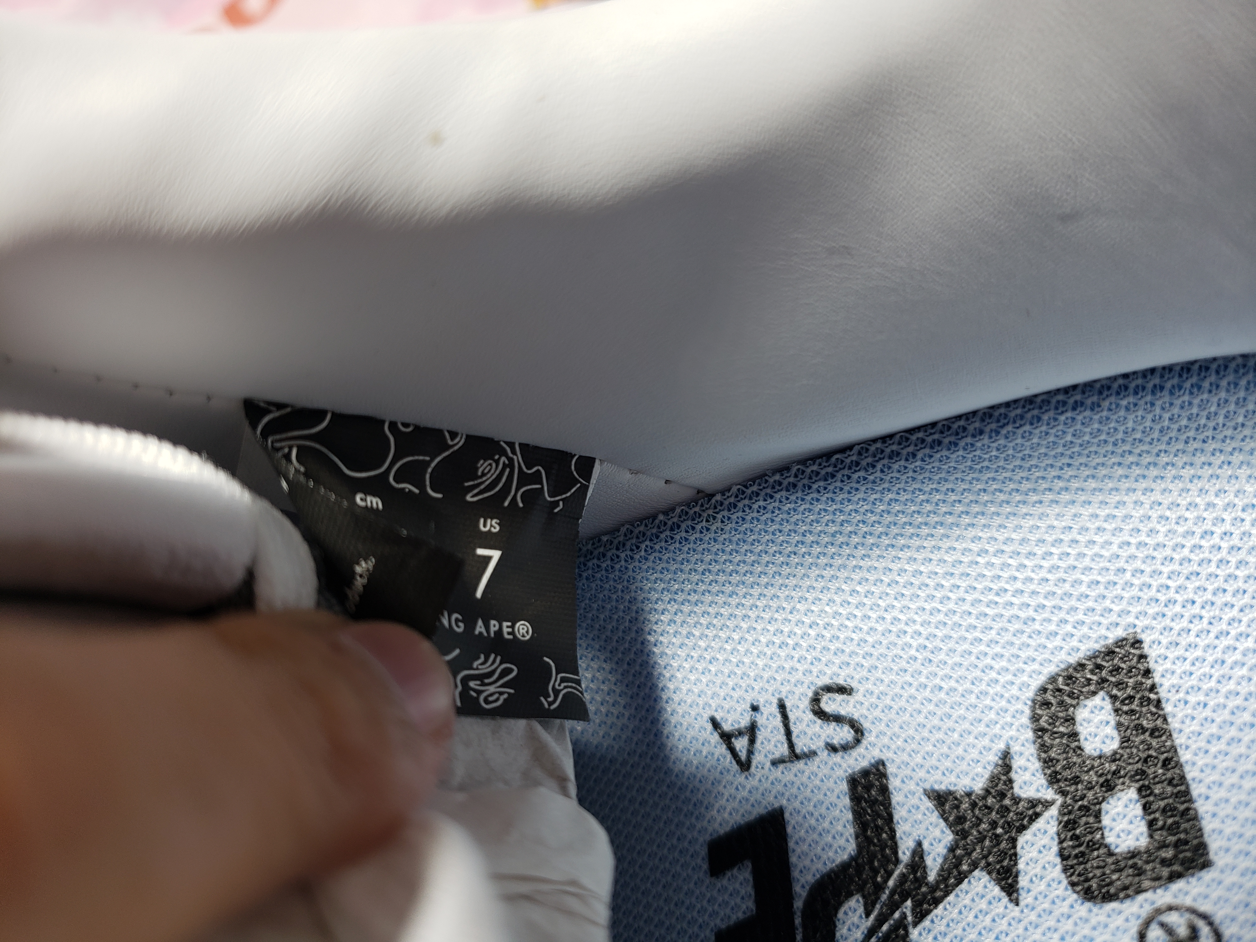 Special Sale A Bathing Ape Bape Sta Low White Grey Rao Noodles 1170-191-021