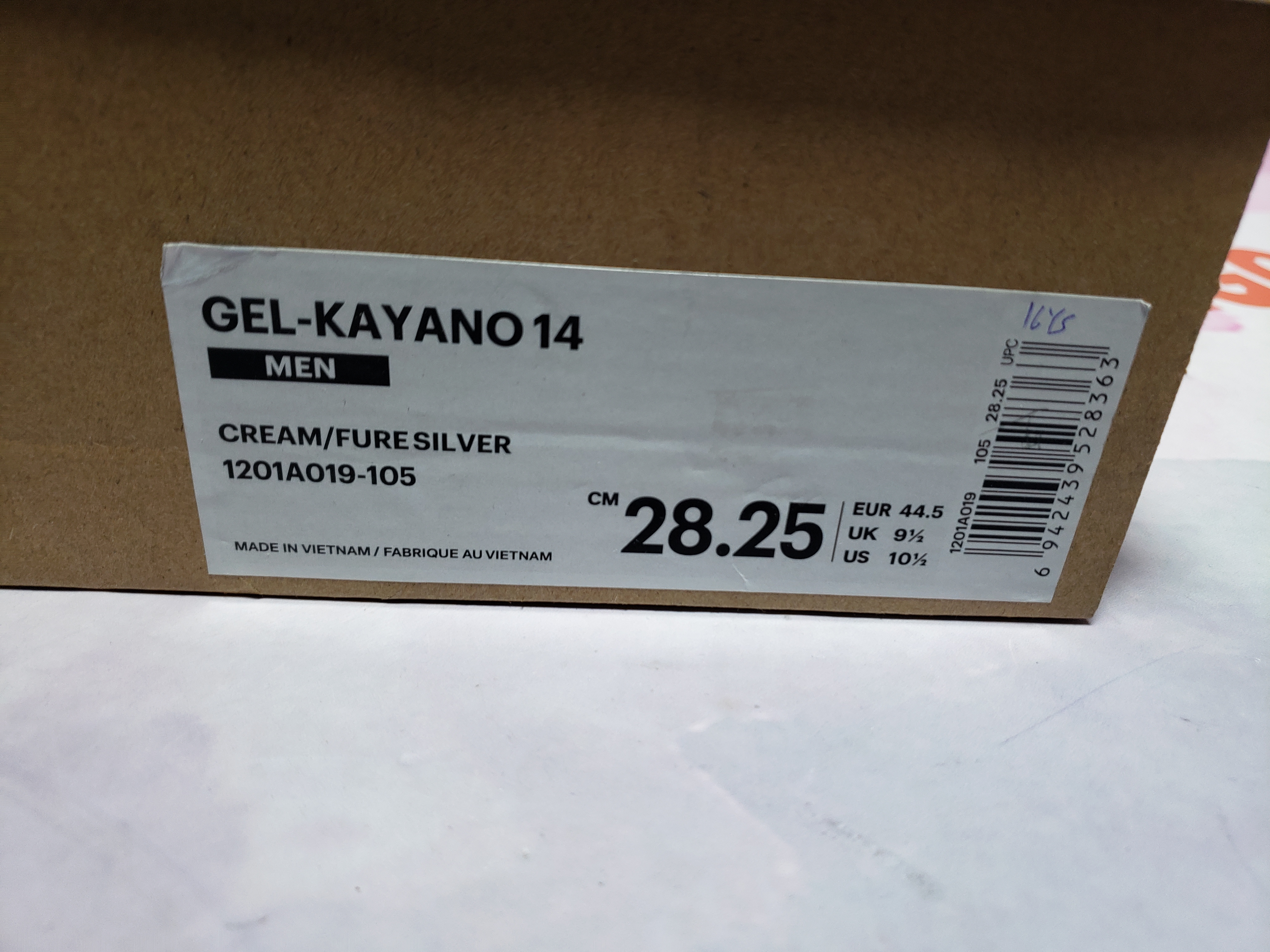Special Sale Asics Gel Kayano 14 Cream Pure Silver 1201A019-105