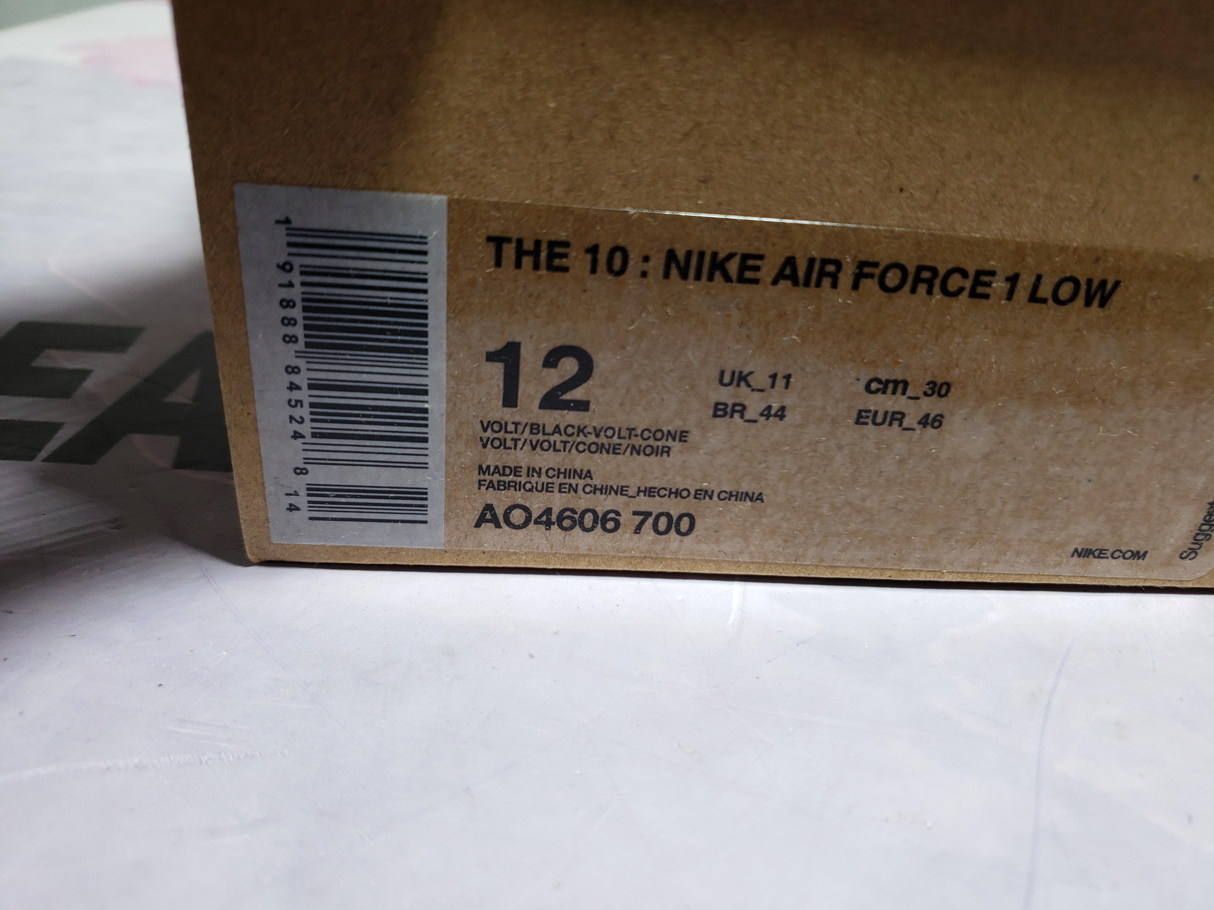 PKGoden Air Force 1 Low Off-White Volt AO4606-700