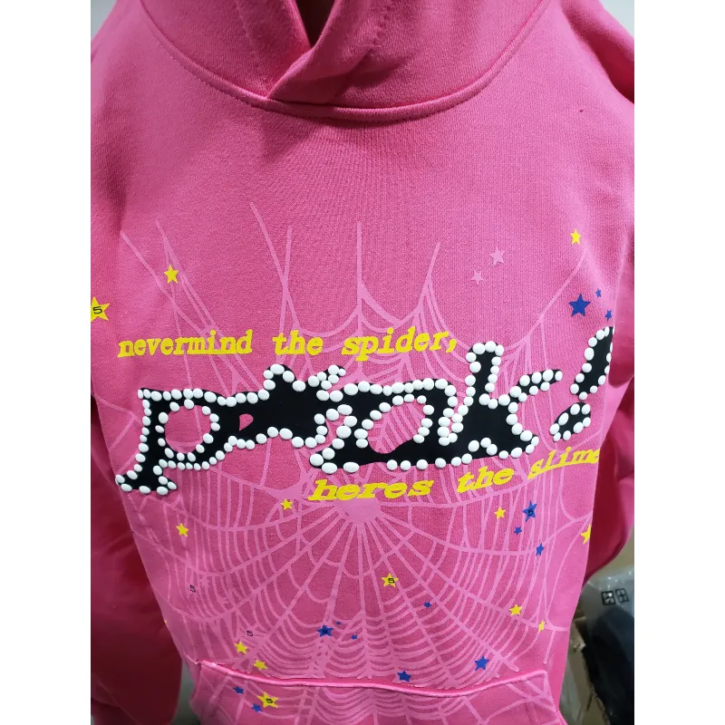 Sp5der Worldwide Pink Punk Hoodie