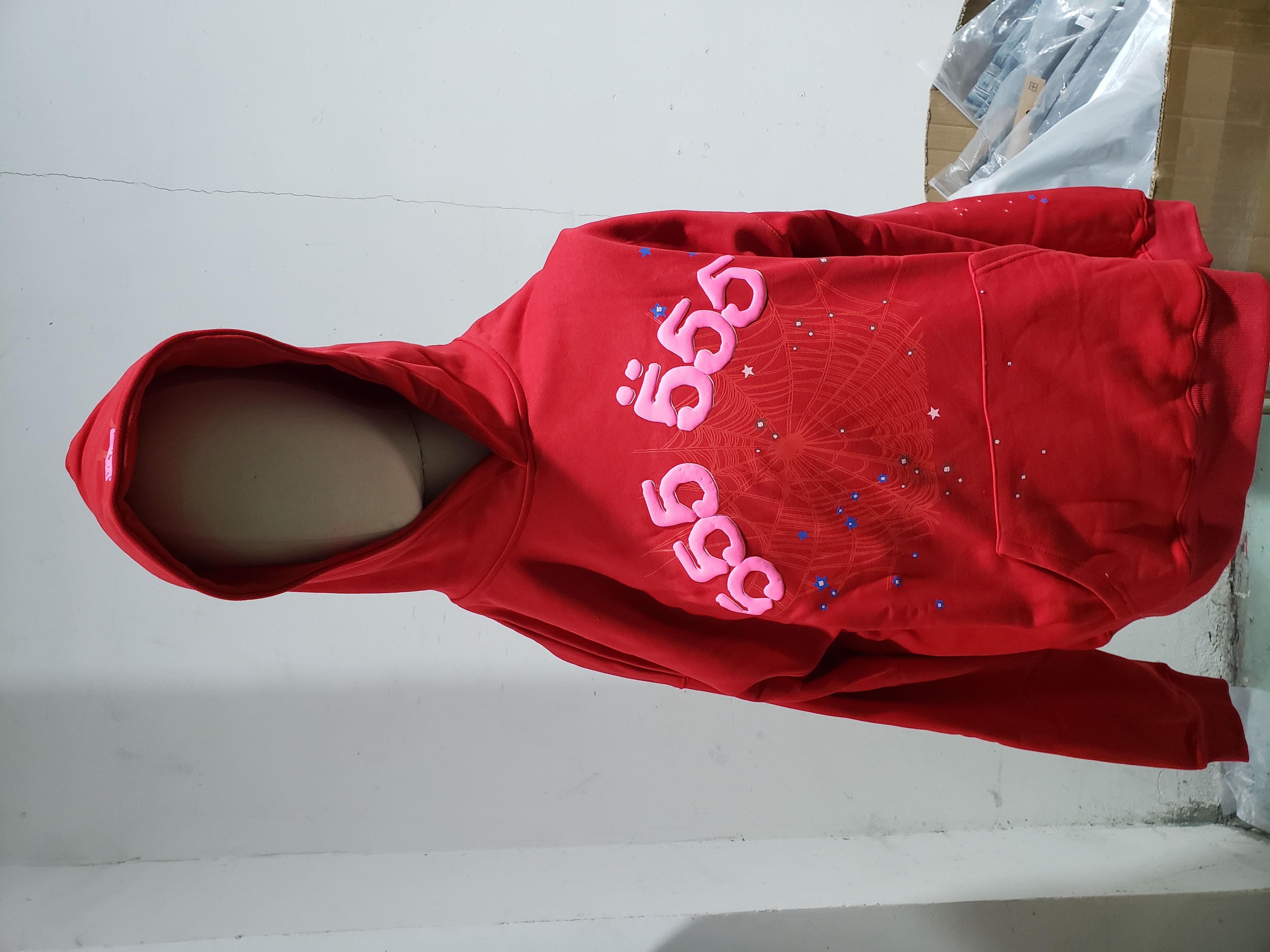 Sp5der Worldwide Red 555 Hoodie