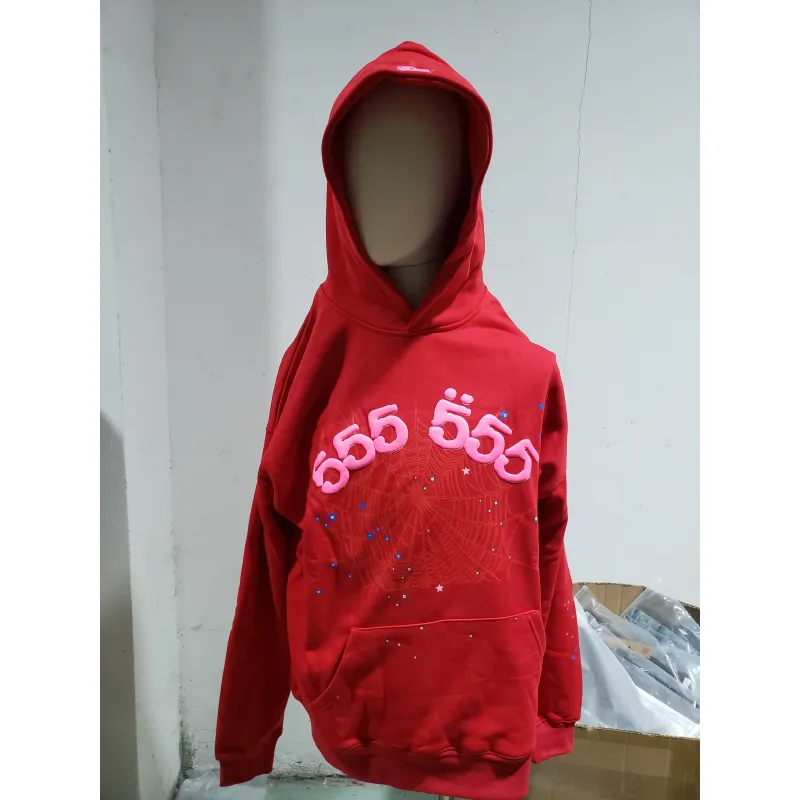 Sp5der Worldwide Red 555 Hoodie