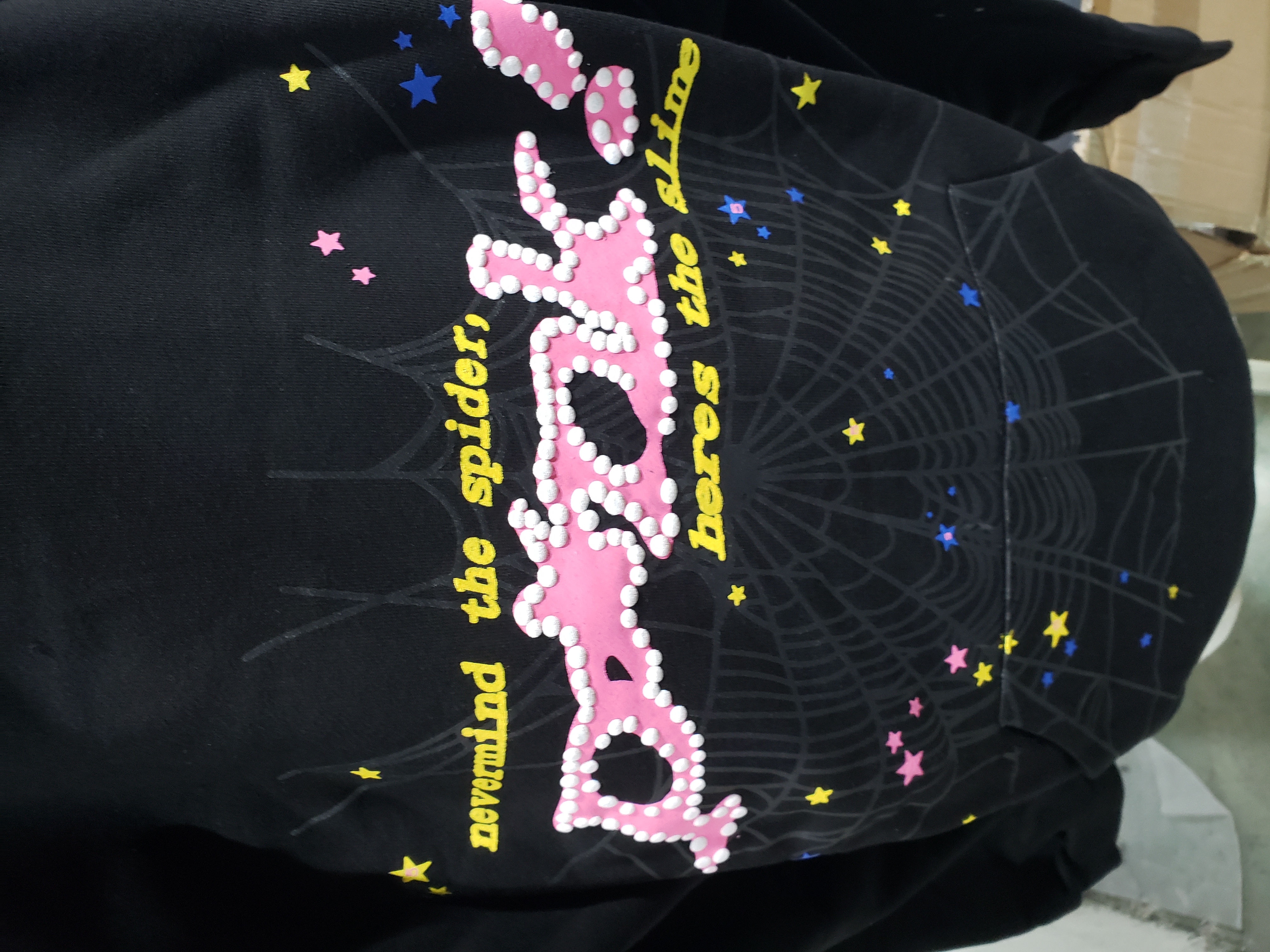 【Exchange products】 Sp5der Young Thug Black Punk Hoodie