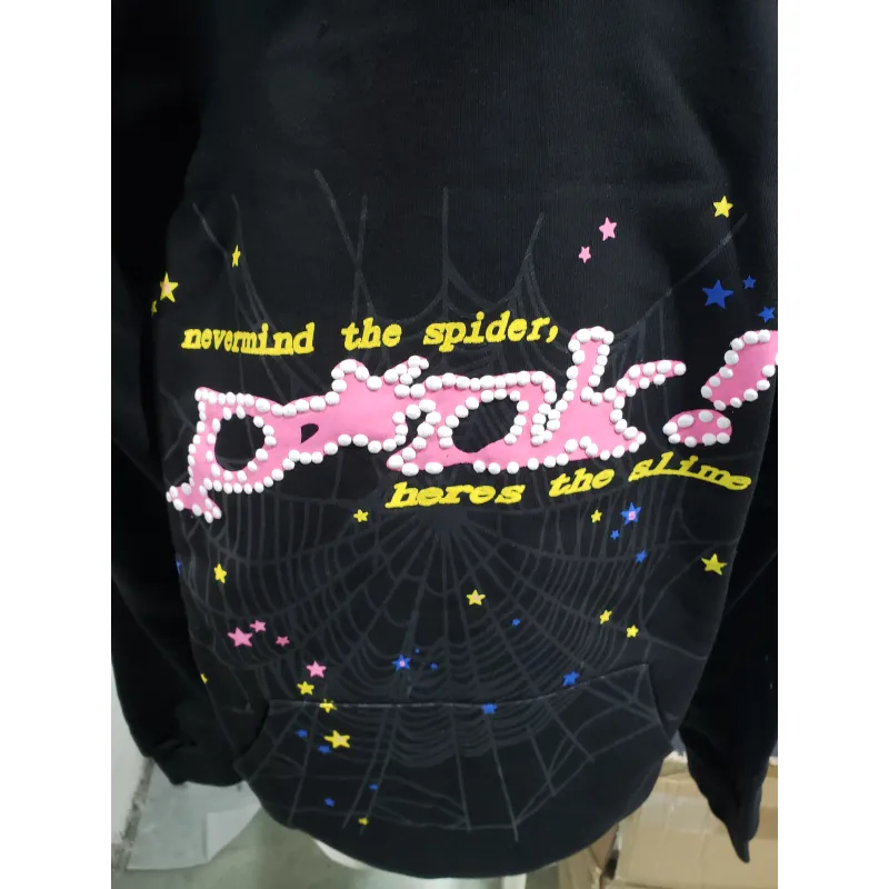 【Exchange products】 Sp5der Young Thug Black Punk Hoodie
