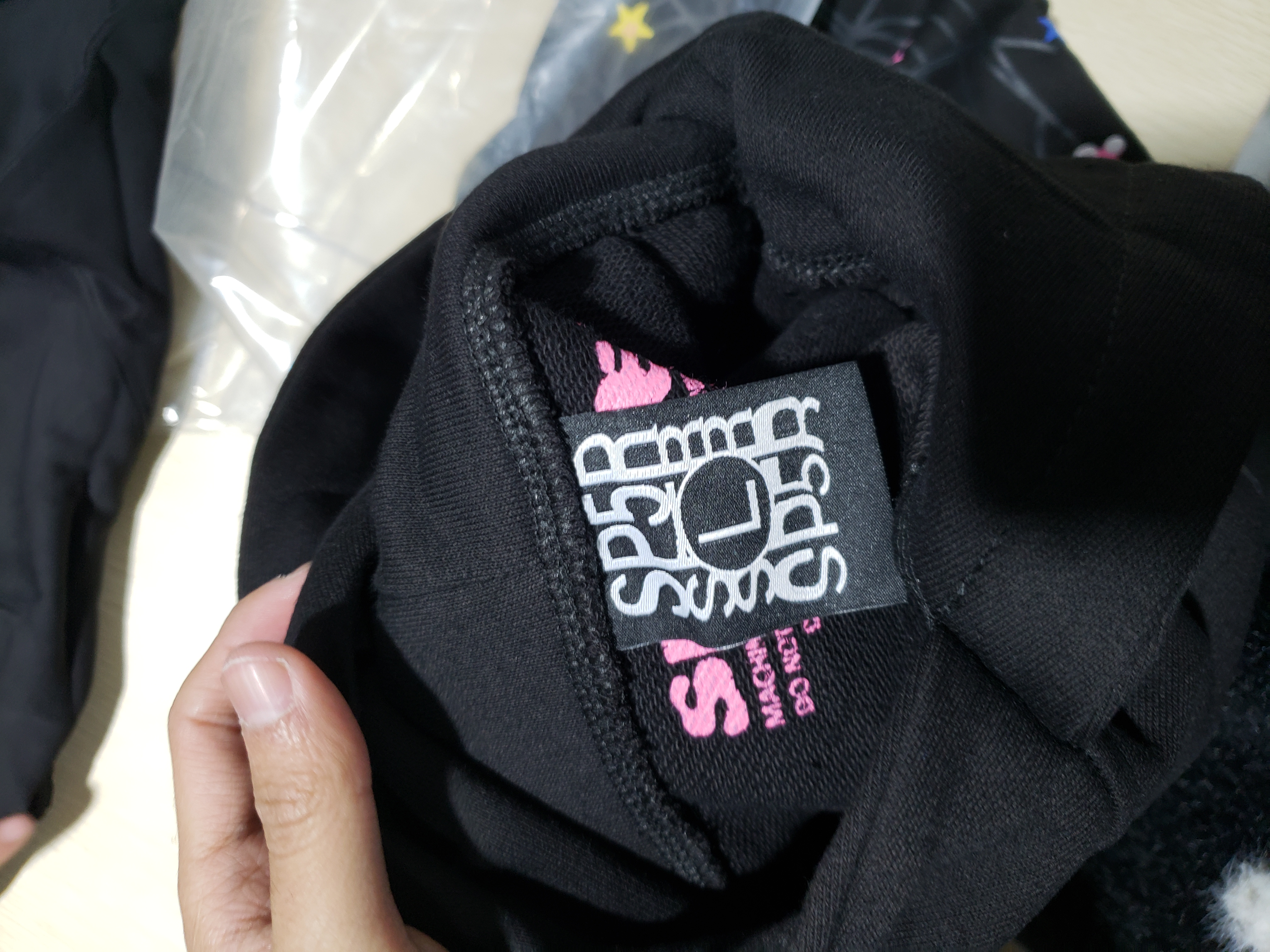 【Exchange products】 Sp5der Young Thug Black Punk Hoodie