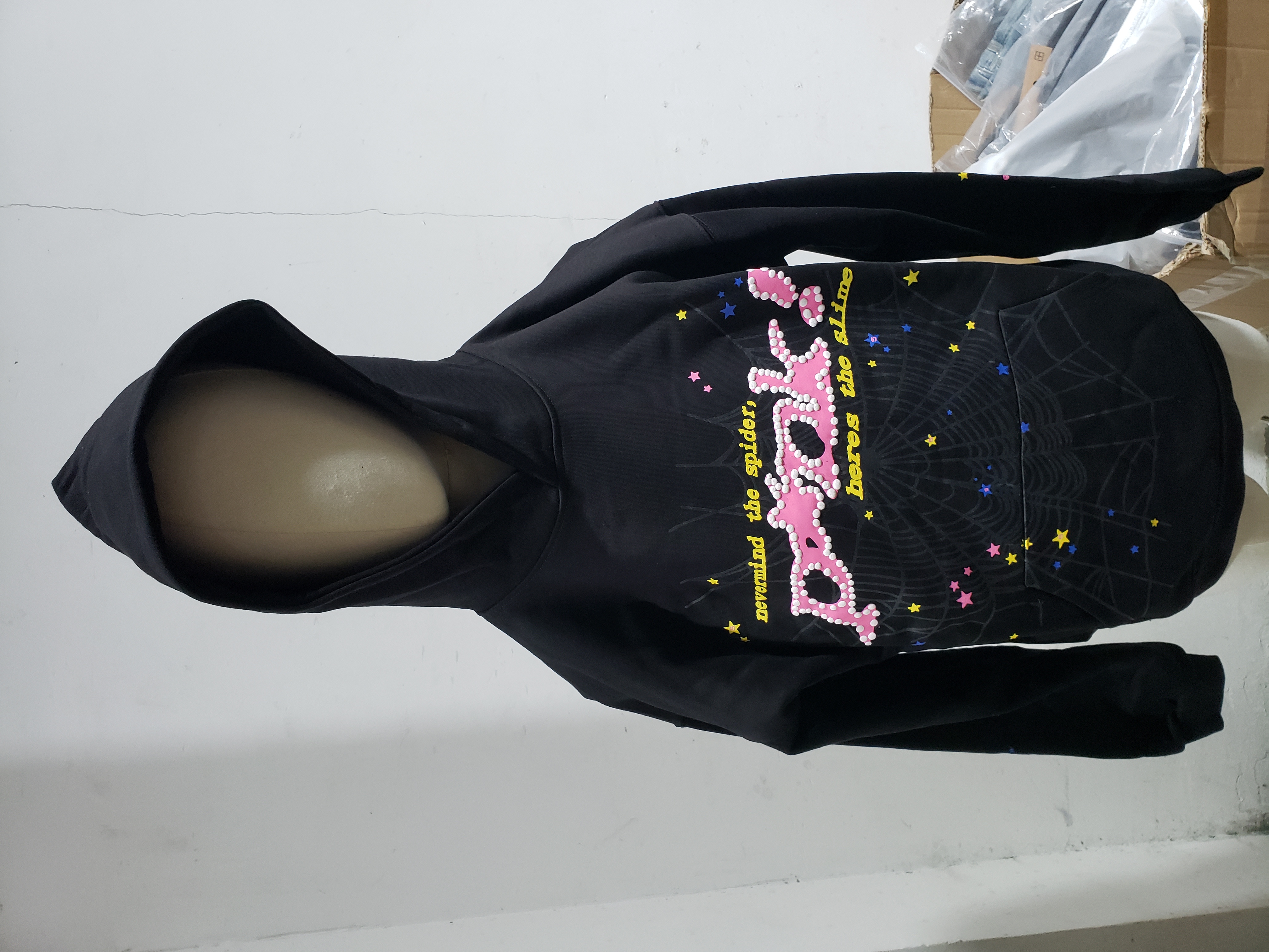 【Exchange products】 Sp5der Young Thug Black Punk Hoodie