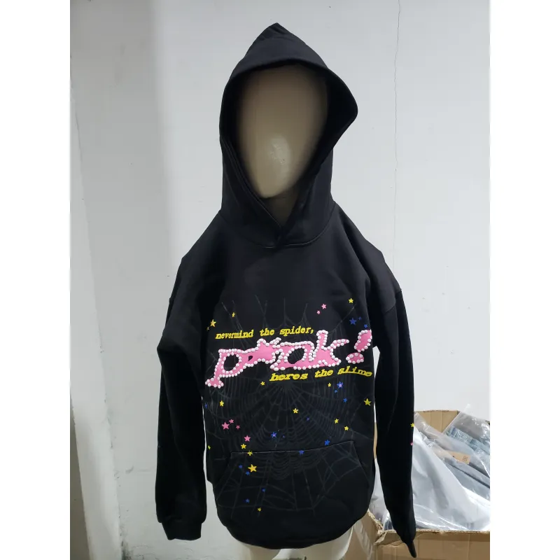 【Exchange products】 Sp5der Young Thug Black Punk Hoodie