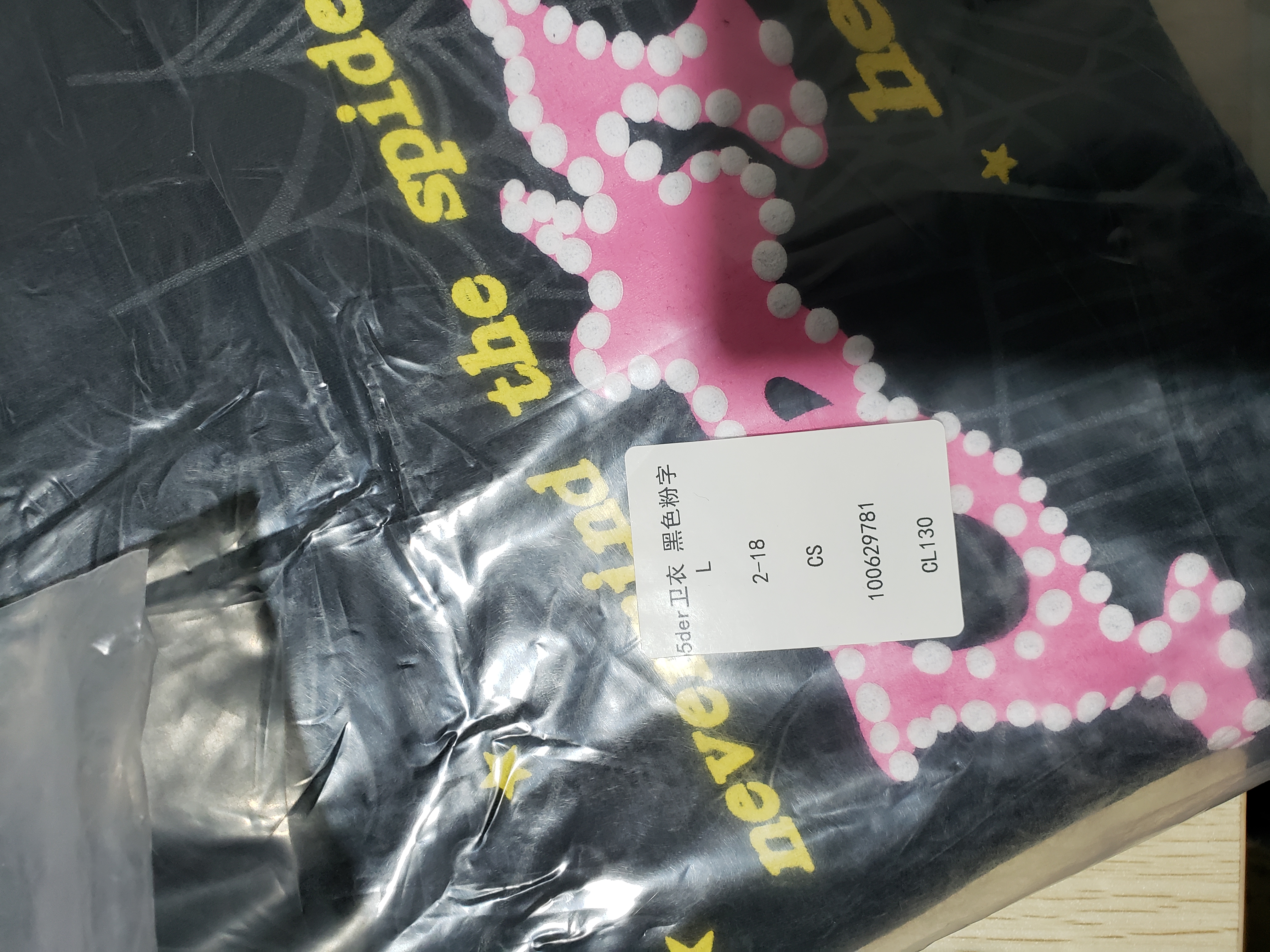 【Exchange products】 Sp5der Young Thug Black Punk Hoodie