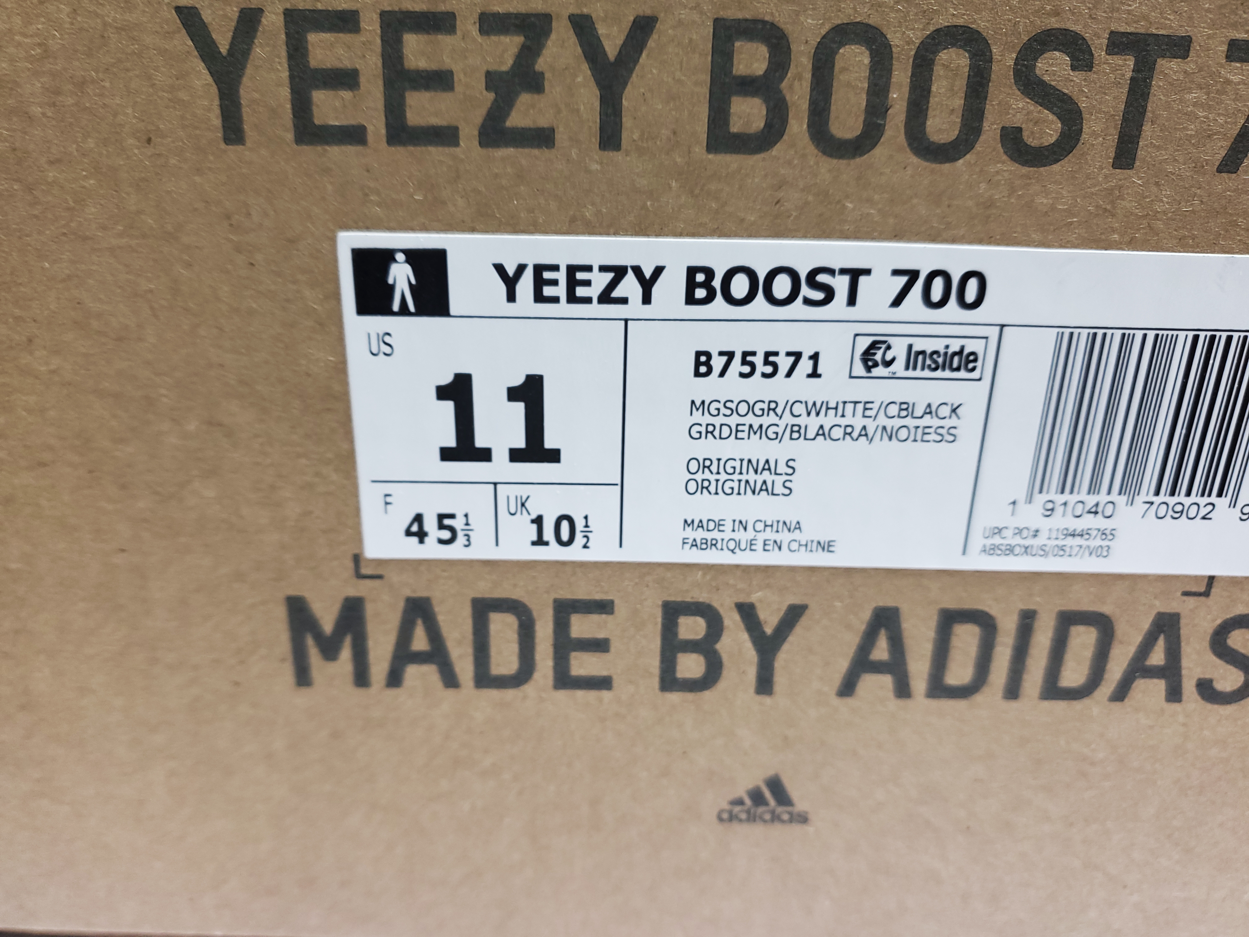 PKGoden Yeezy Boost 700 Wave Runner Solid Grey B75571