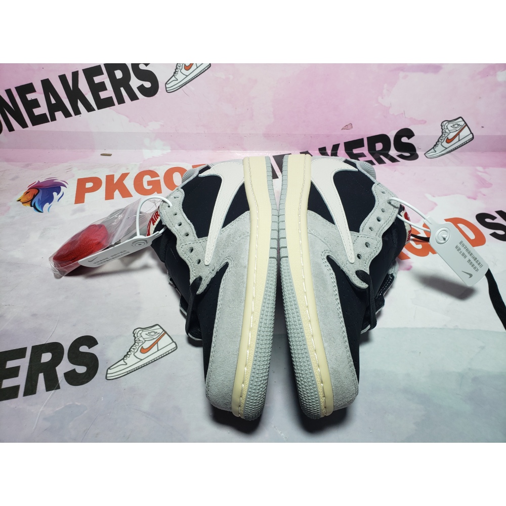PKGoden Travis Scott x Air Jordan 1 Low White Grey Low Gang DM7866-010  