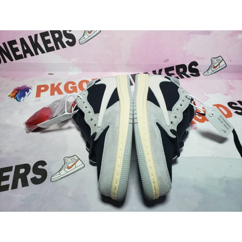 PKGoden Travis Scott x Air Jordan 1 Low White Grey Low Gang DM7866-010  
