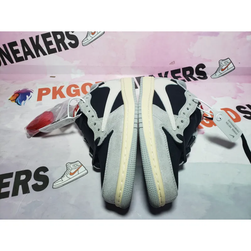 PKGoden Travis Scott x Air Jordan 1 Low White Grey Low Gang DM7866-010  
