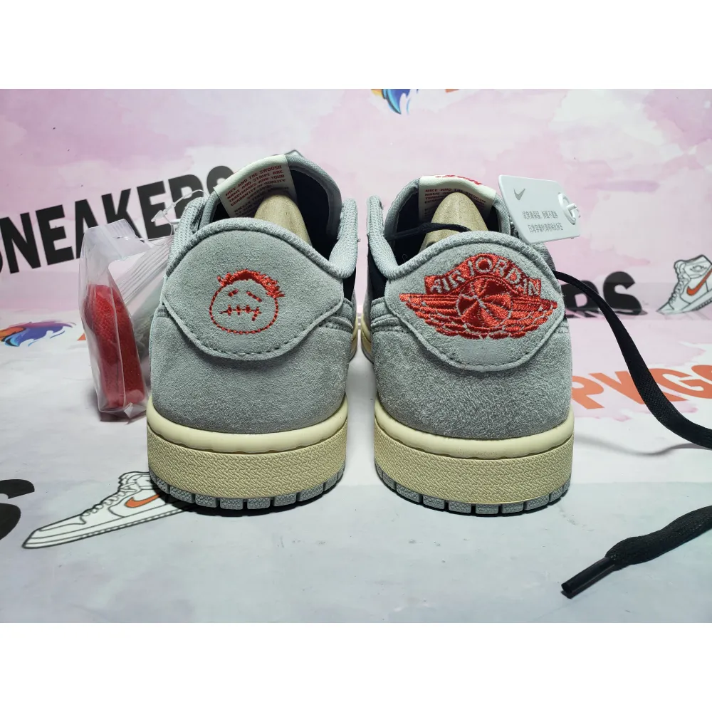 PKGoden Travis Scott x Air Jordan 1 Low White Grey Low Gang DM7866-010  