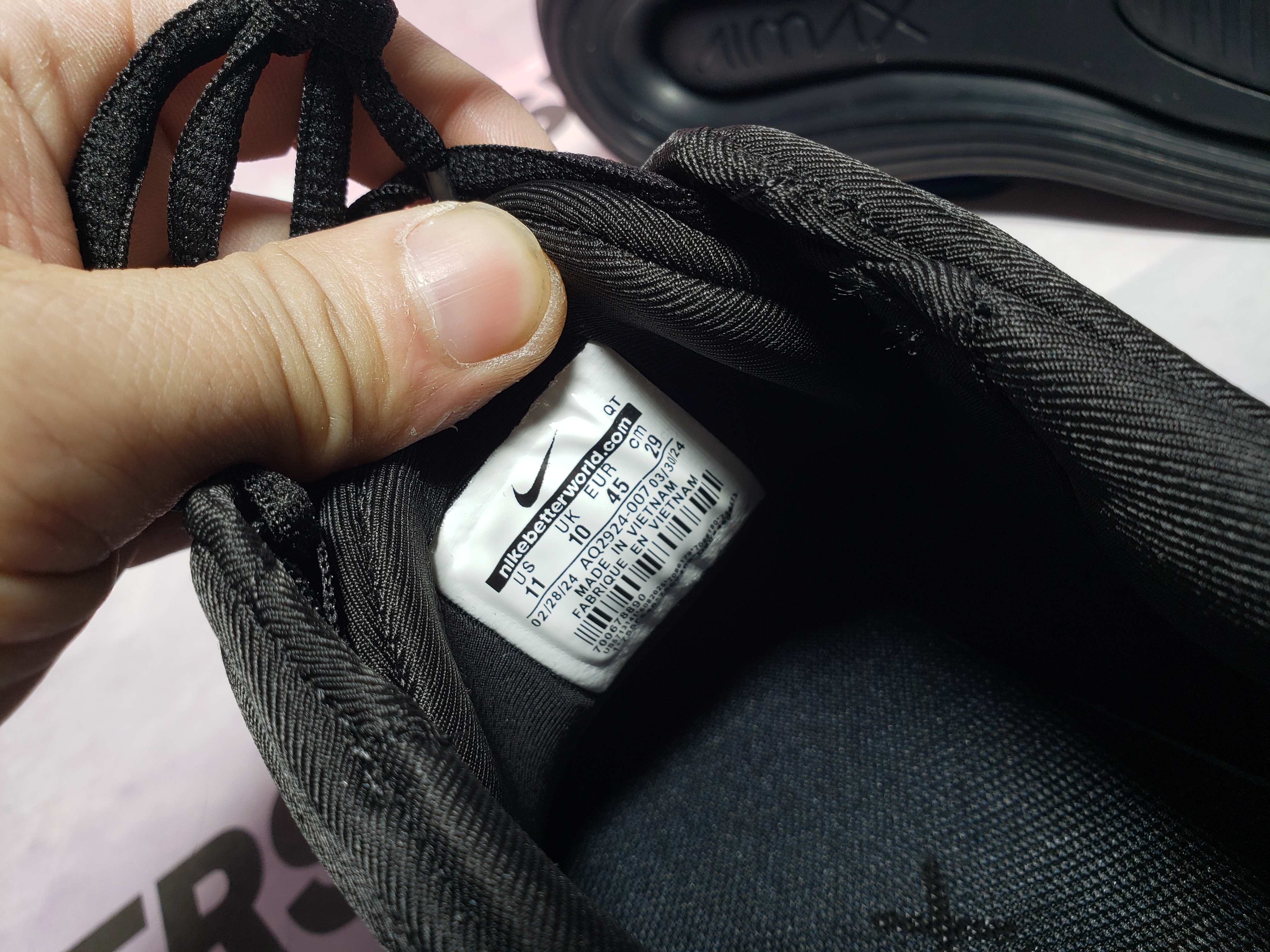 OG Air Max 720 Triple Black