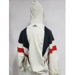 Balenciaga BLCG 24FW 3B red and white splicing hooded sports suit jacket