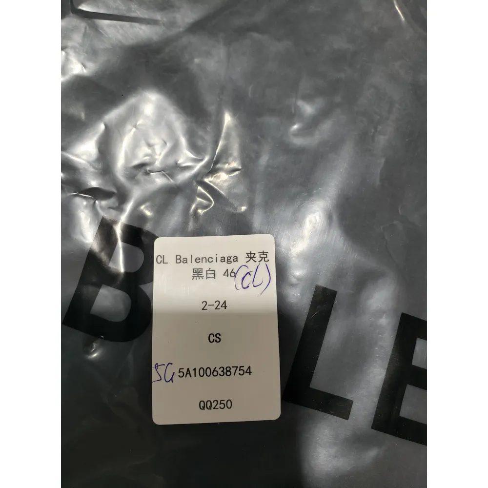 Balenciaga BLCG 24FW 3B red and white splicing hooded sports suit jacket