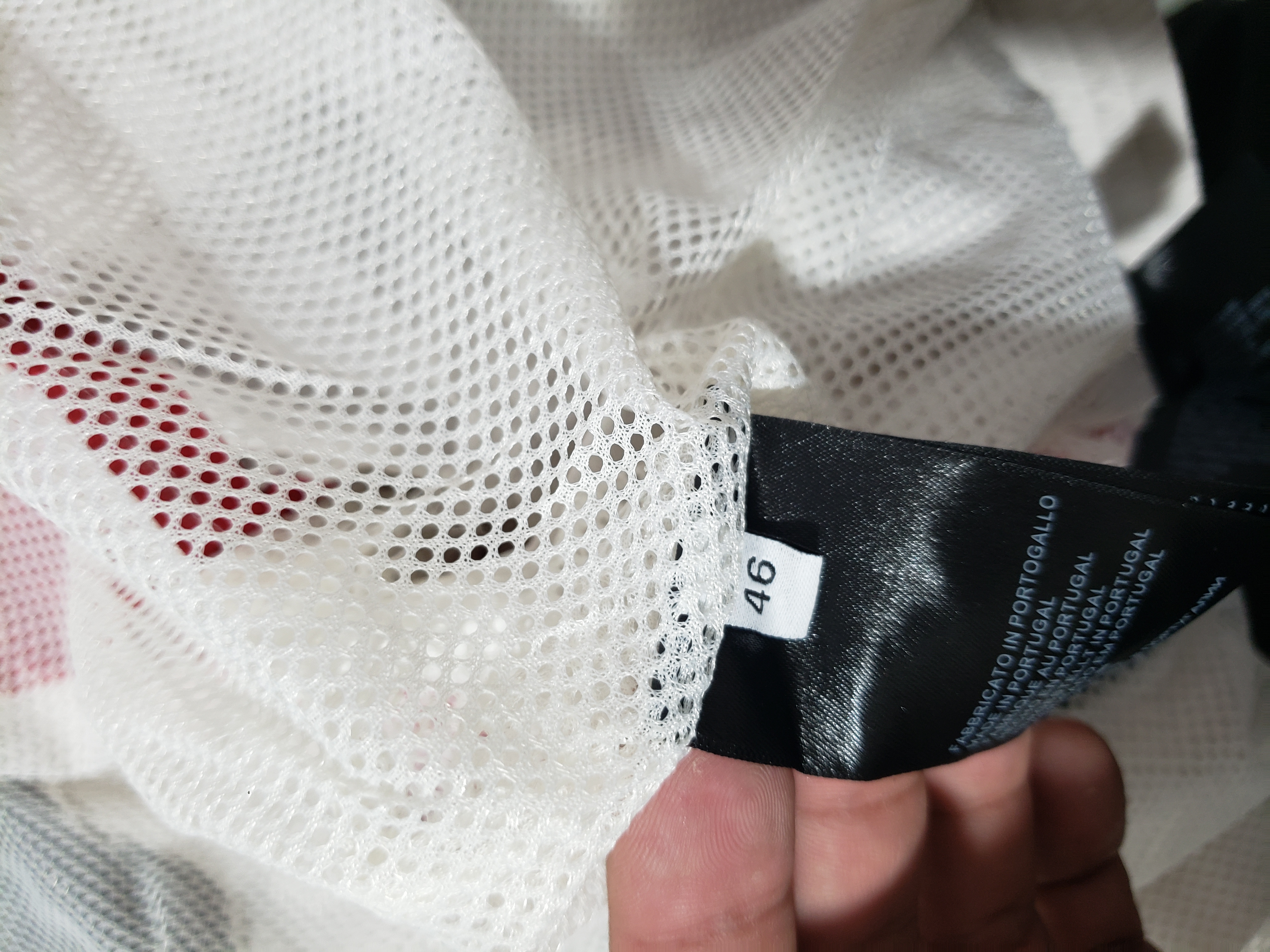 Balenciaga BLCG 24FW 3B red and white splicing hooded sports suit jacket