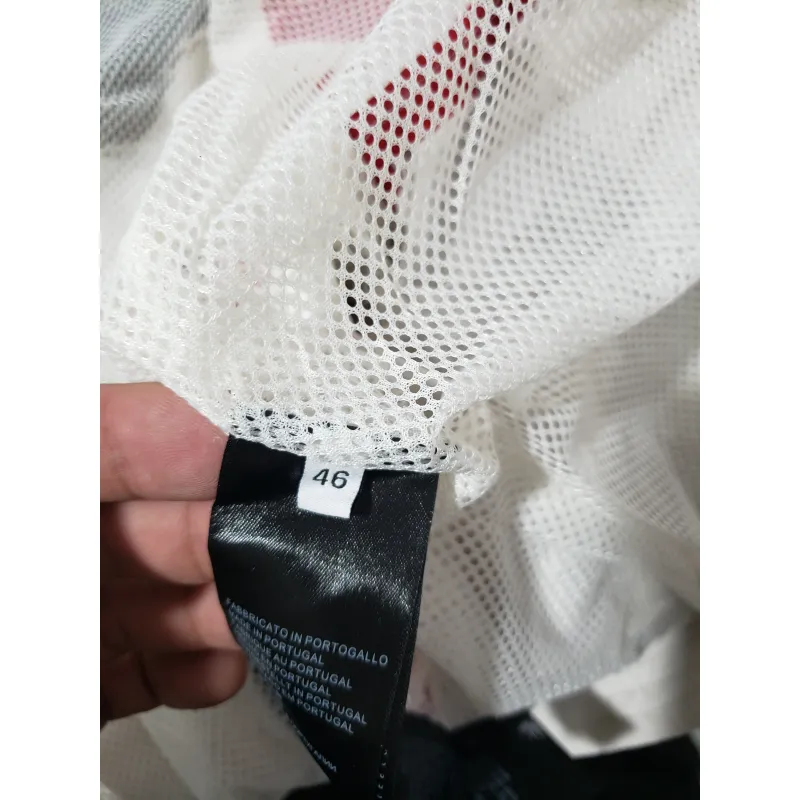 Balenciaga BLCG 24FW 3B red and white splicing hooded sports suit jacket