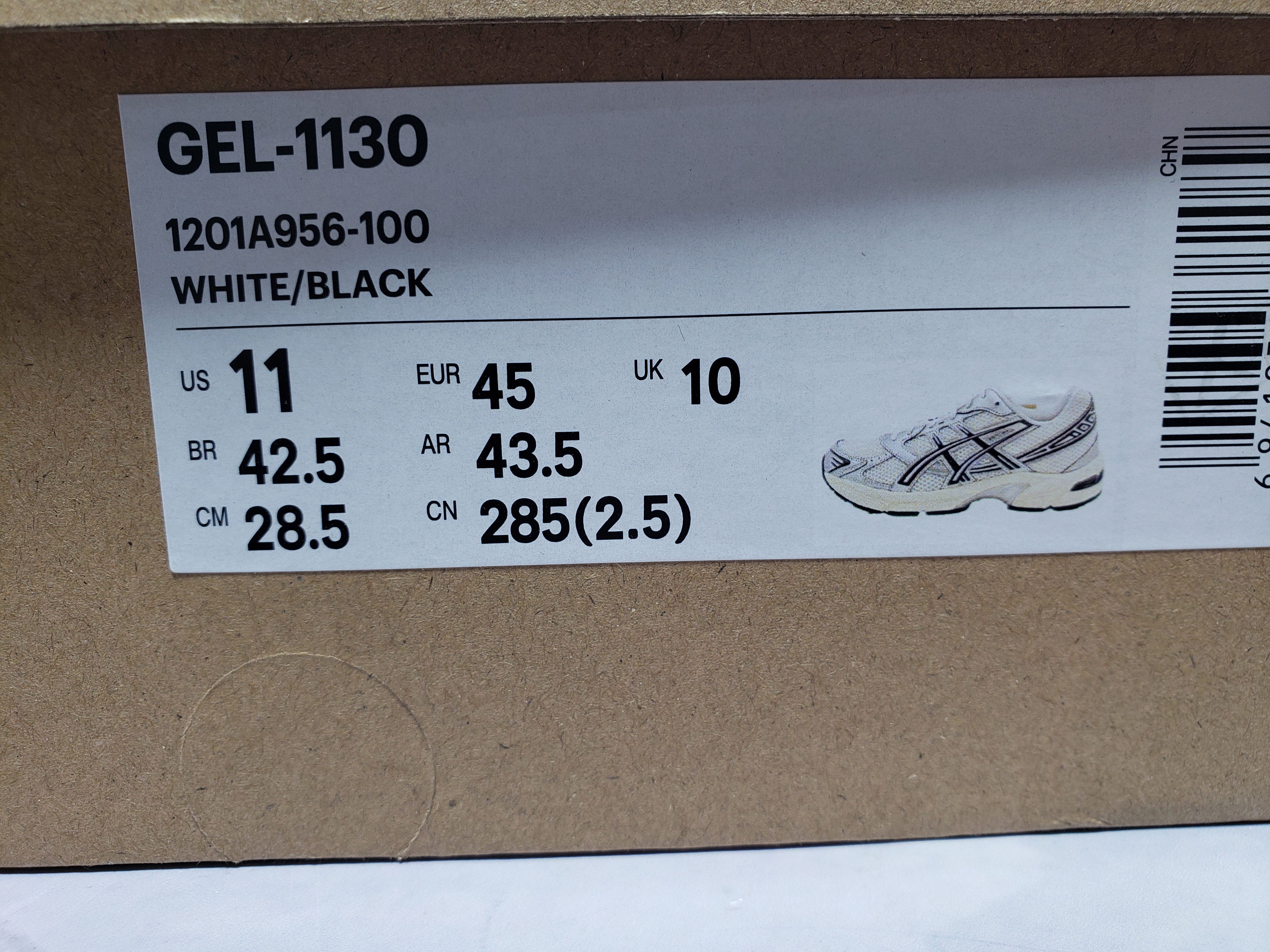 Special Sale Gallerv Department x Asics Gel-1130 White Black 1201A956