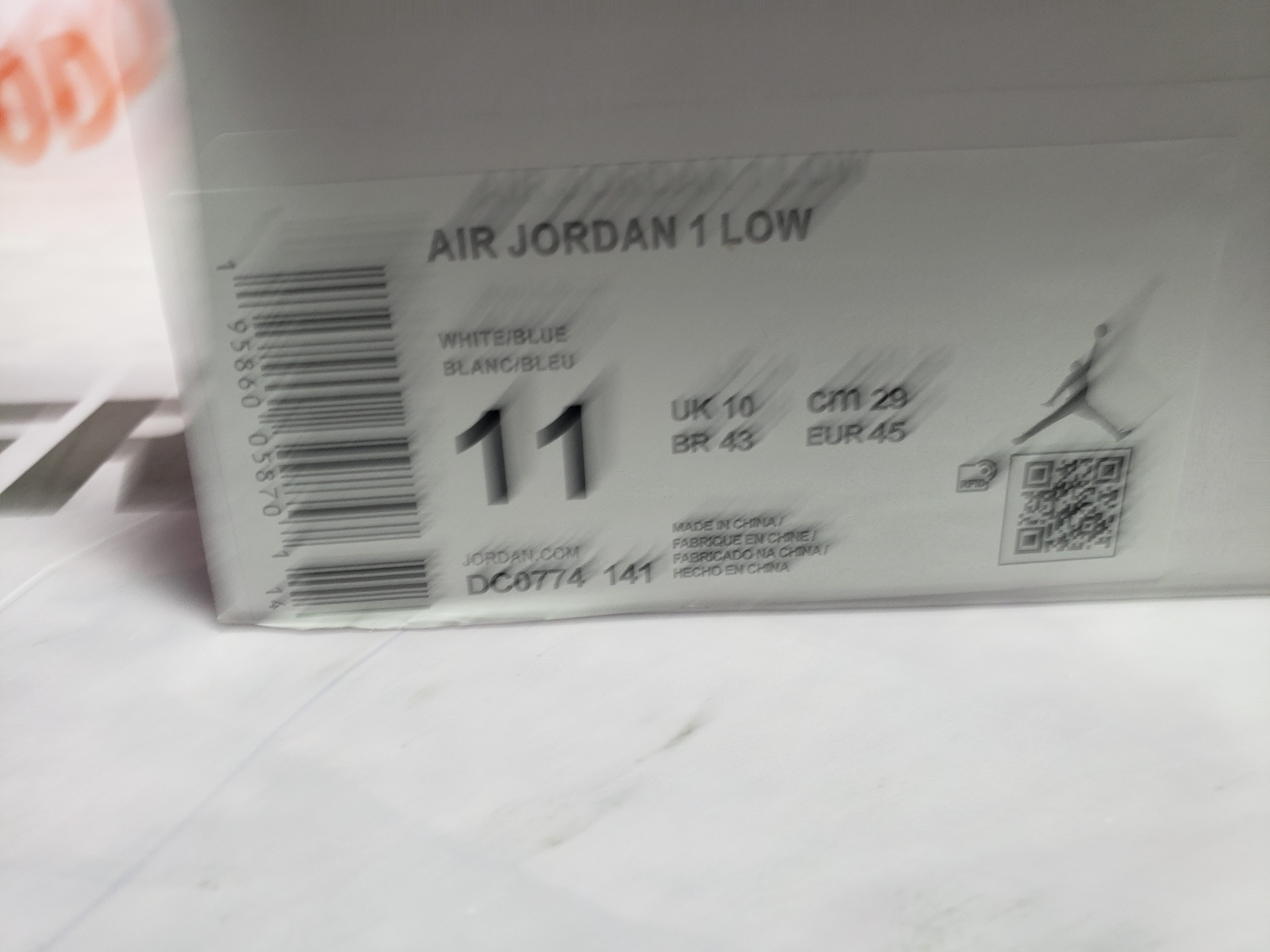 BoostMasterLin Travis Scott x Air Jordan 1 Low White Blue DC0774-141